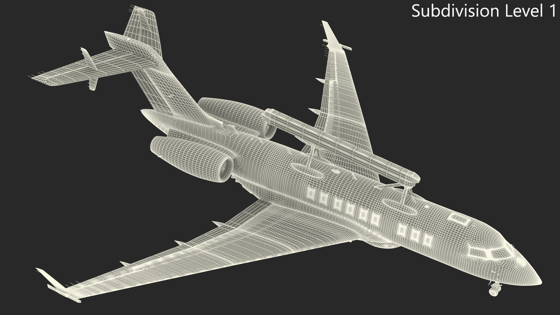 3D Airborne Early Warning and Control SE-RMY Rigged model