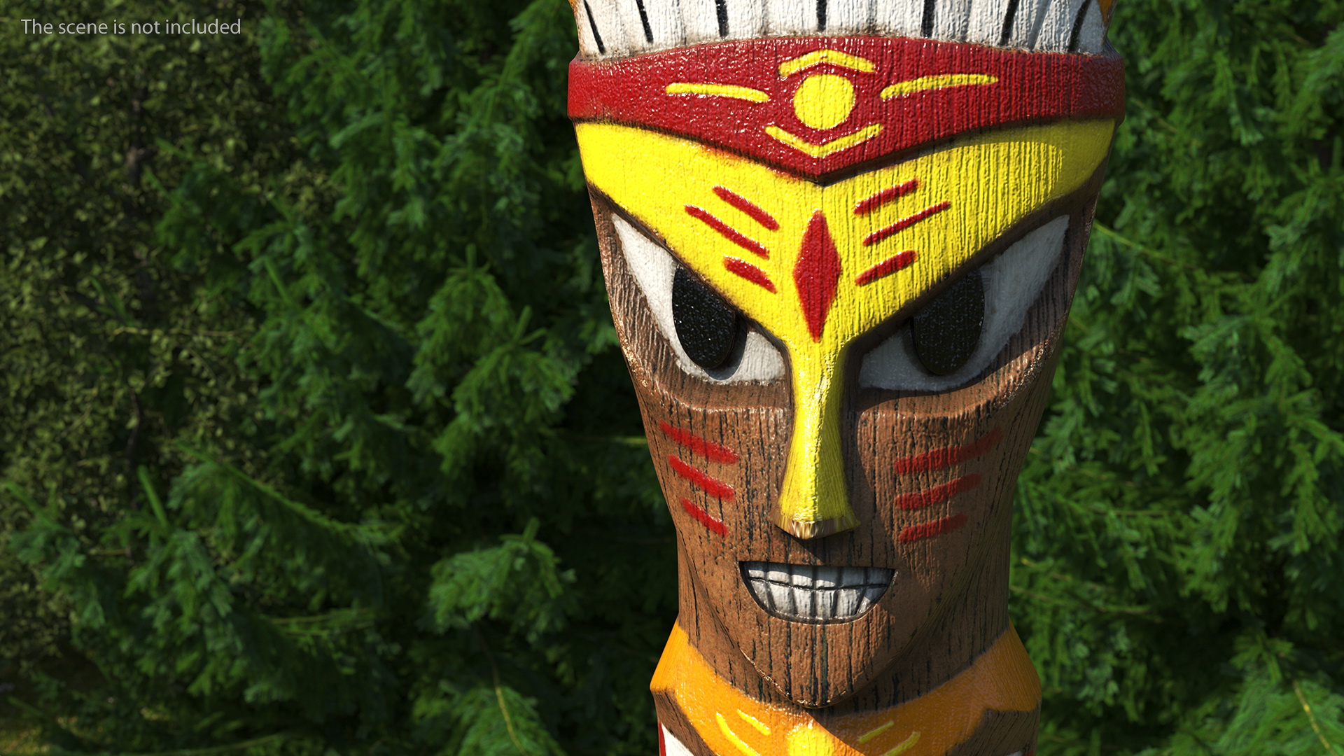 3D Vintage Totem Pole model