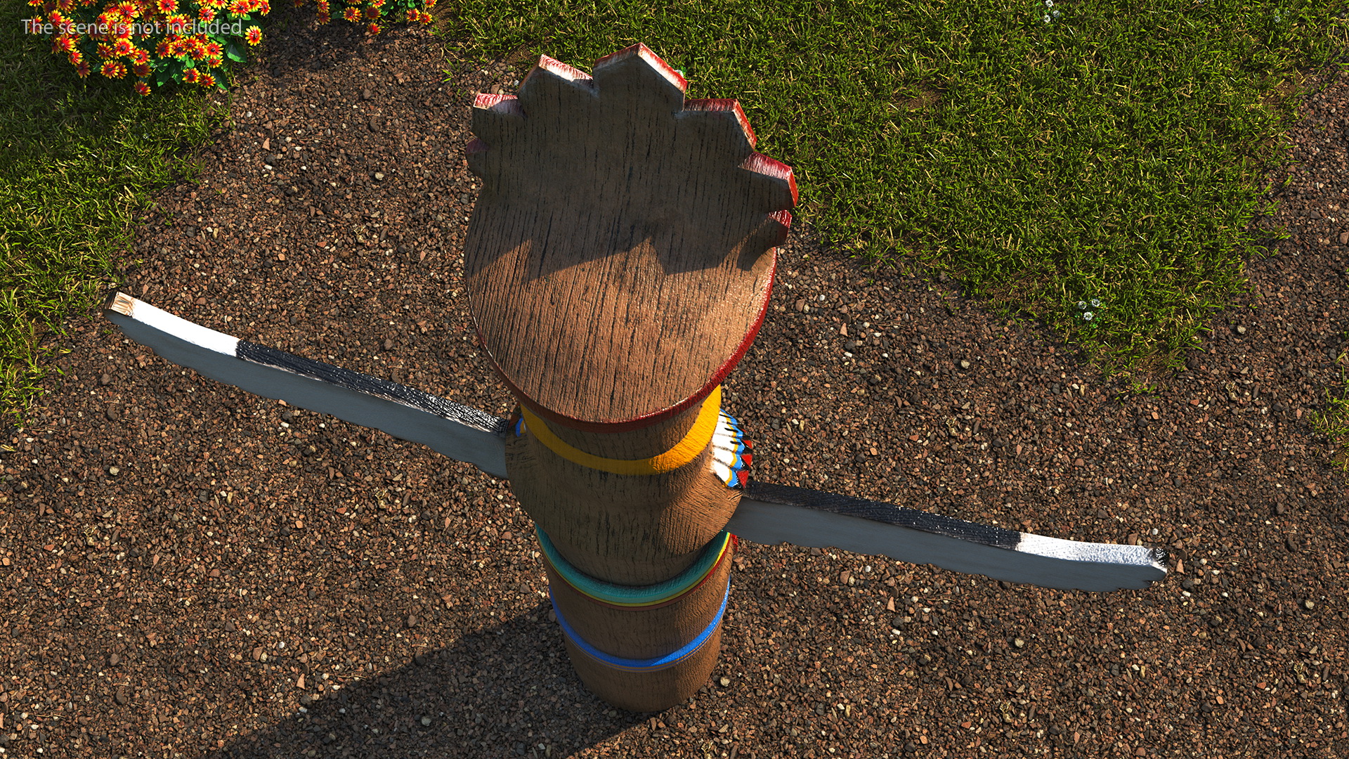 3D Vintage Totem Pole model