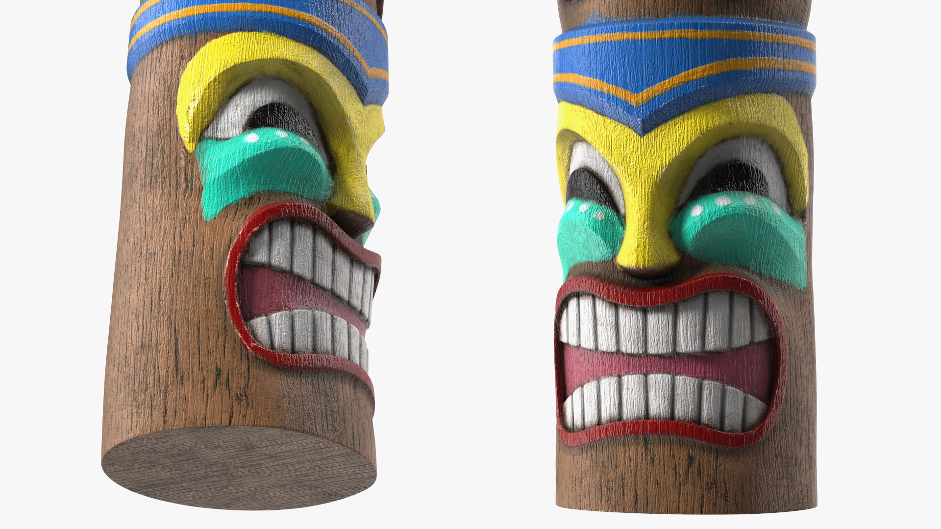 3D Vintage Totem Pole model