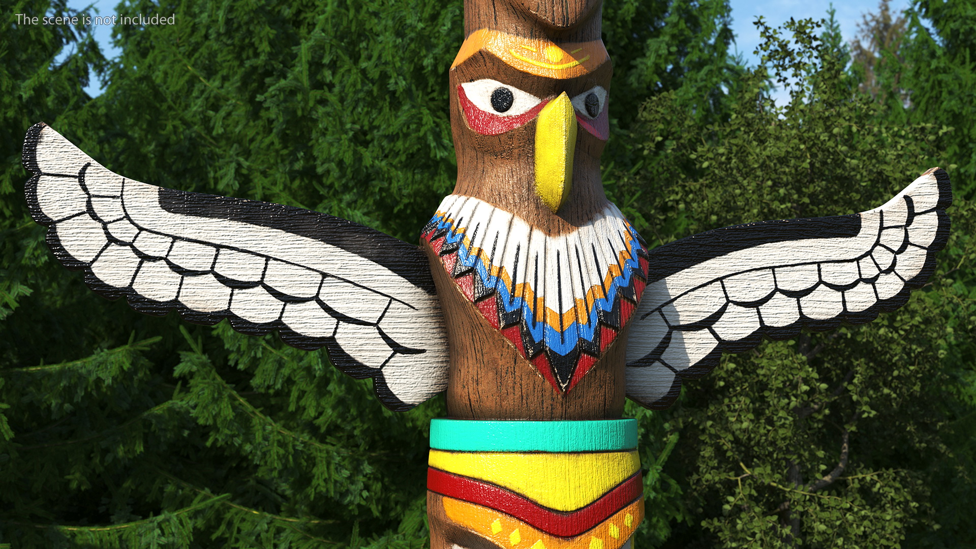 3D Vintage Totem Pole model