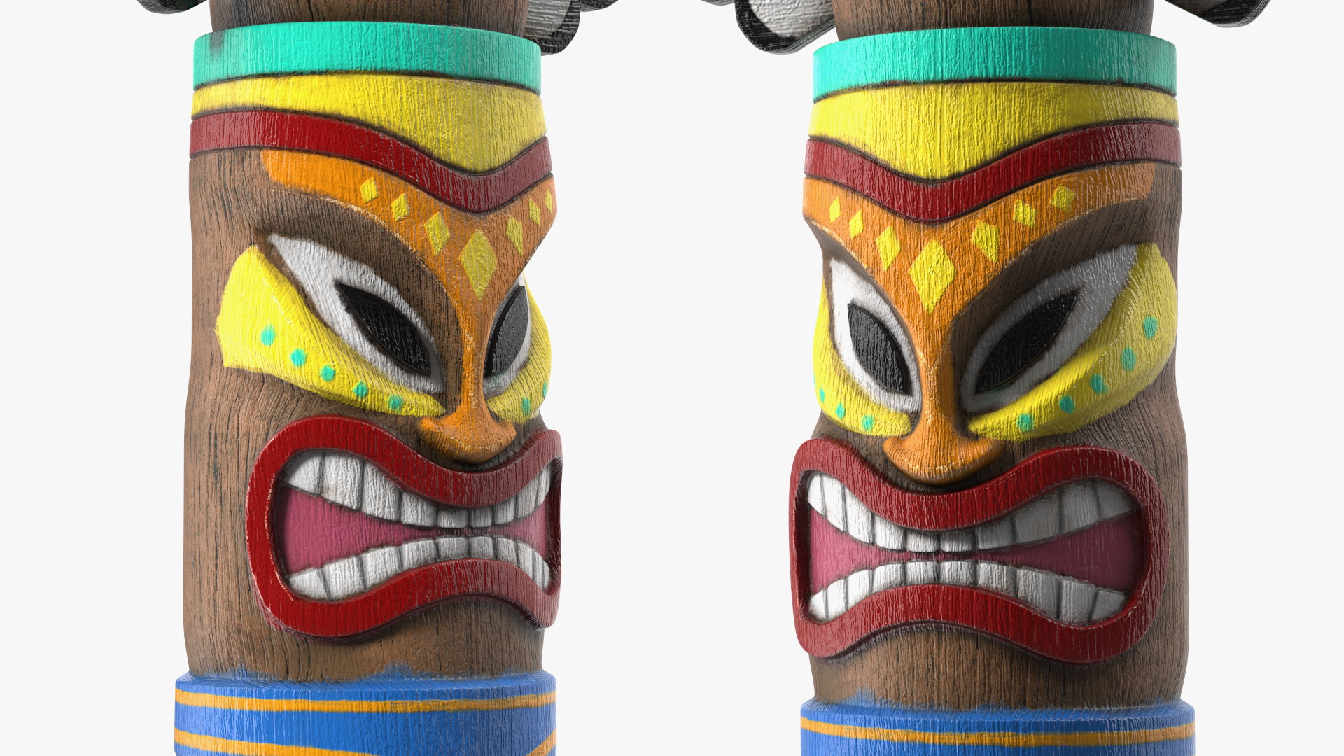 3D Vintage Totem Pole model