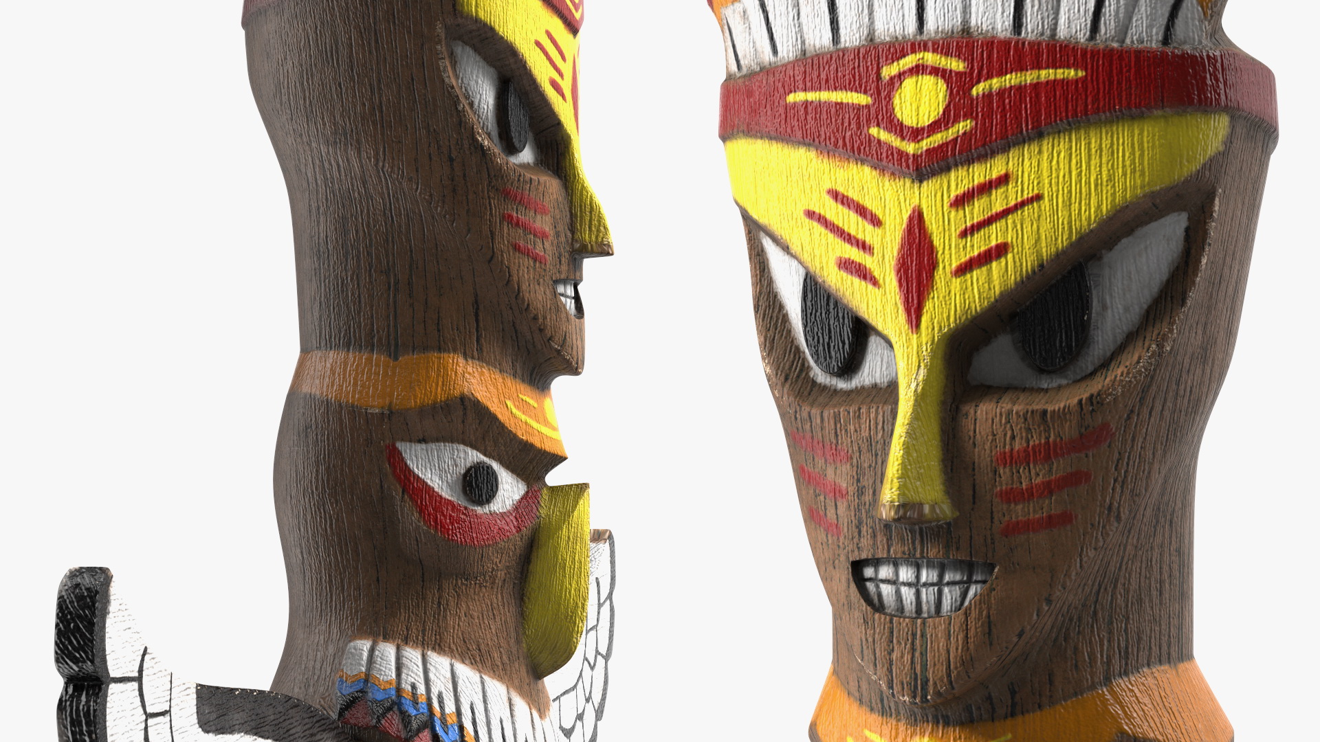 3D Vintage Totem Pole model