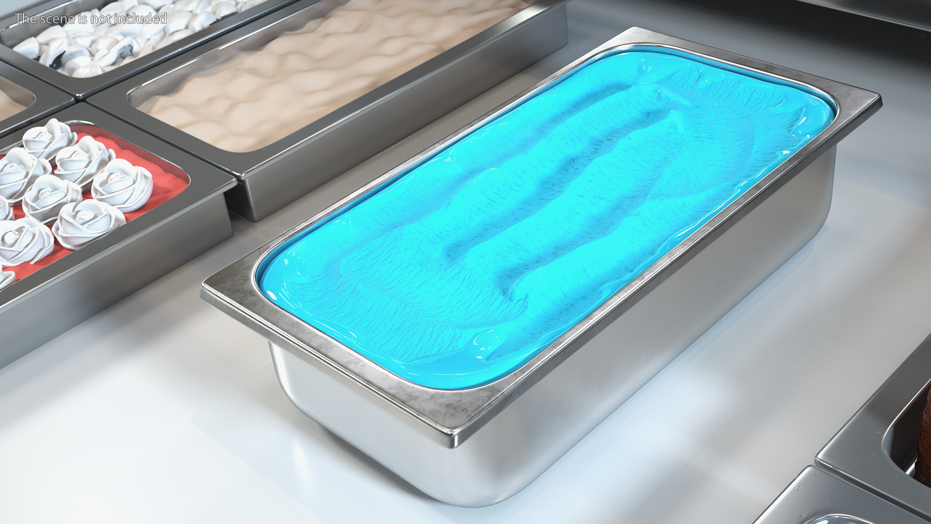 Blue Ice Cream Tray 3D model