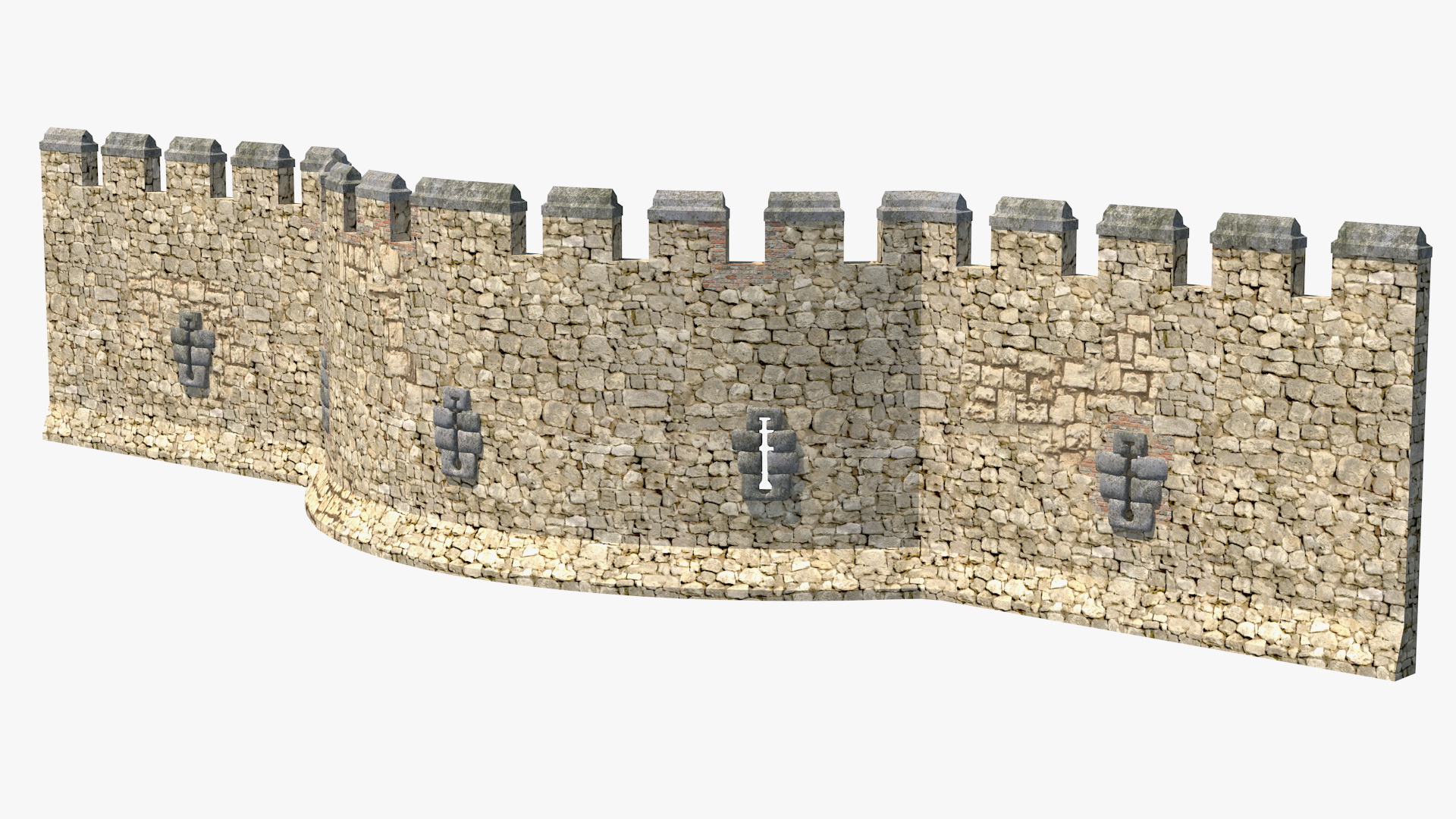 Medieval Castle Set 3D model