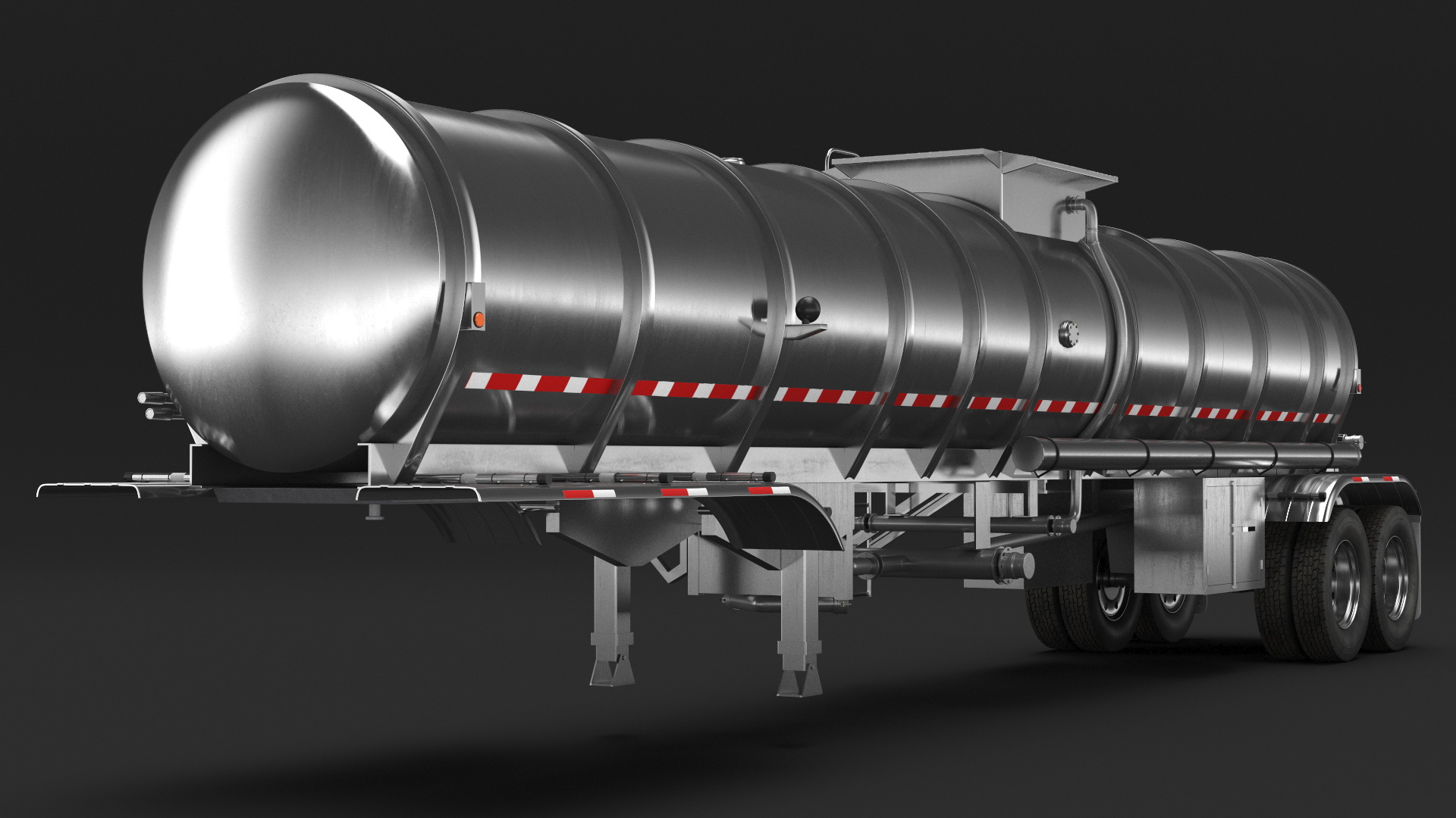 3D Food Grade Tank Trailer model