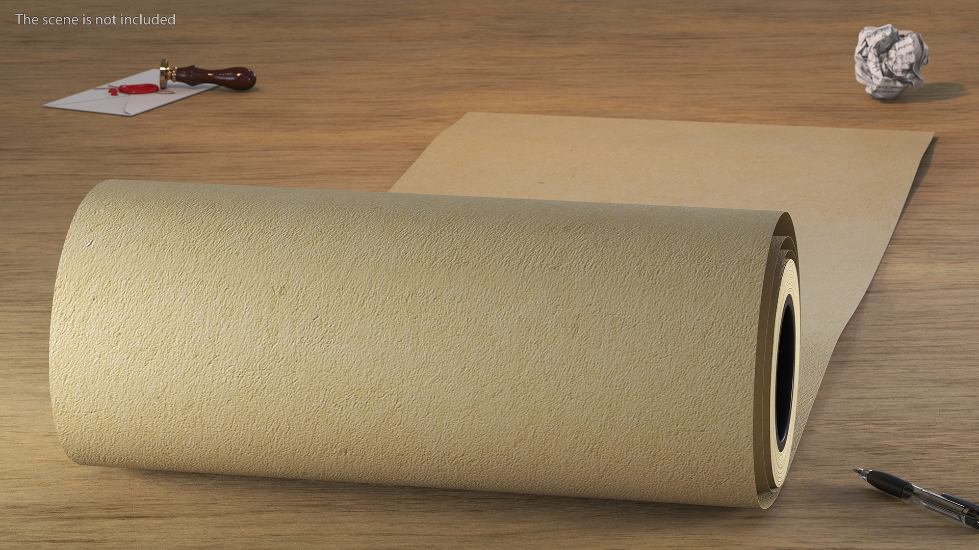 3D model Wrapping Paper in a Roll Kraft