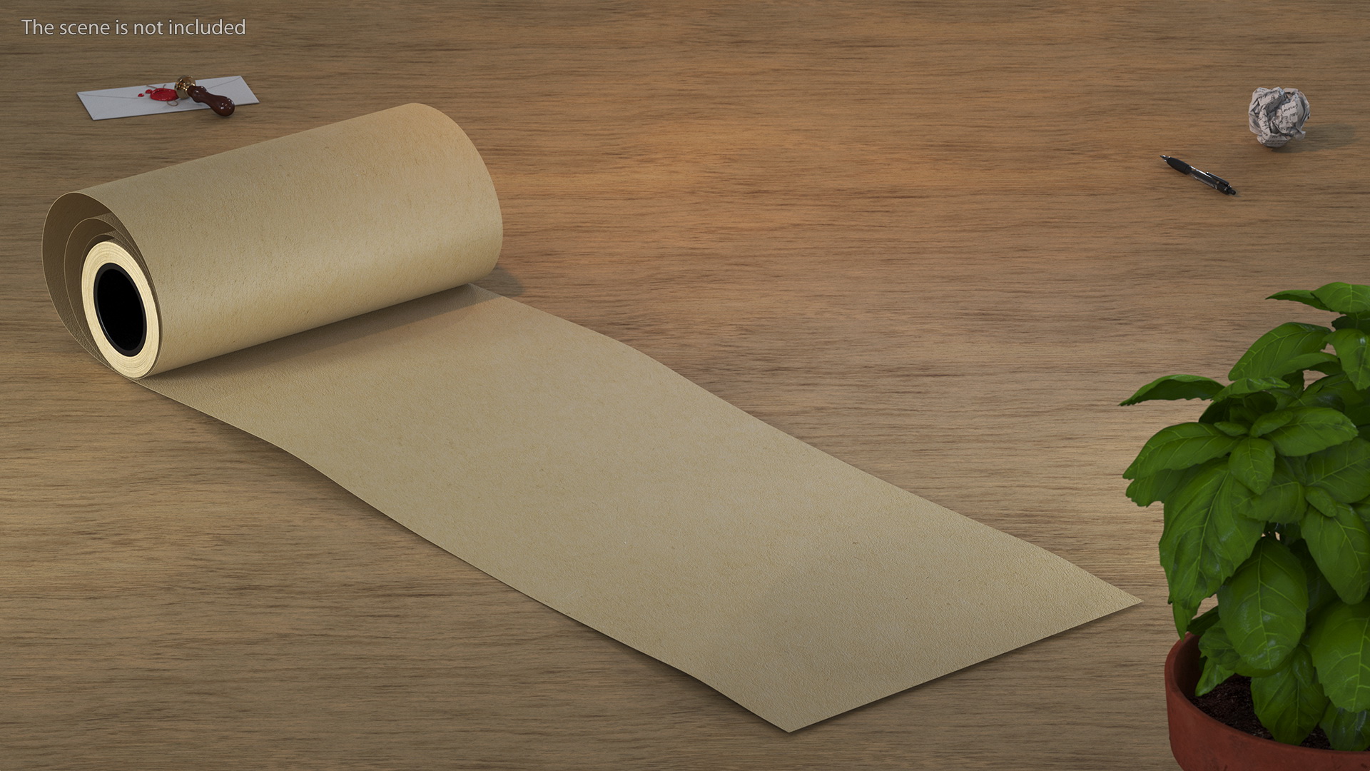 3D model Wrapping Paper in a Roll Kraft