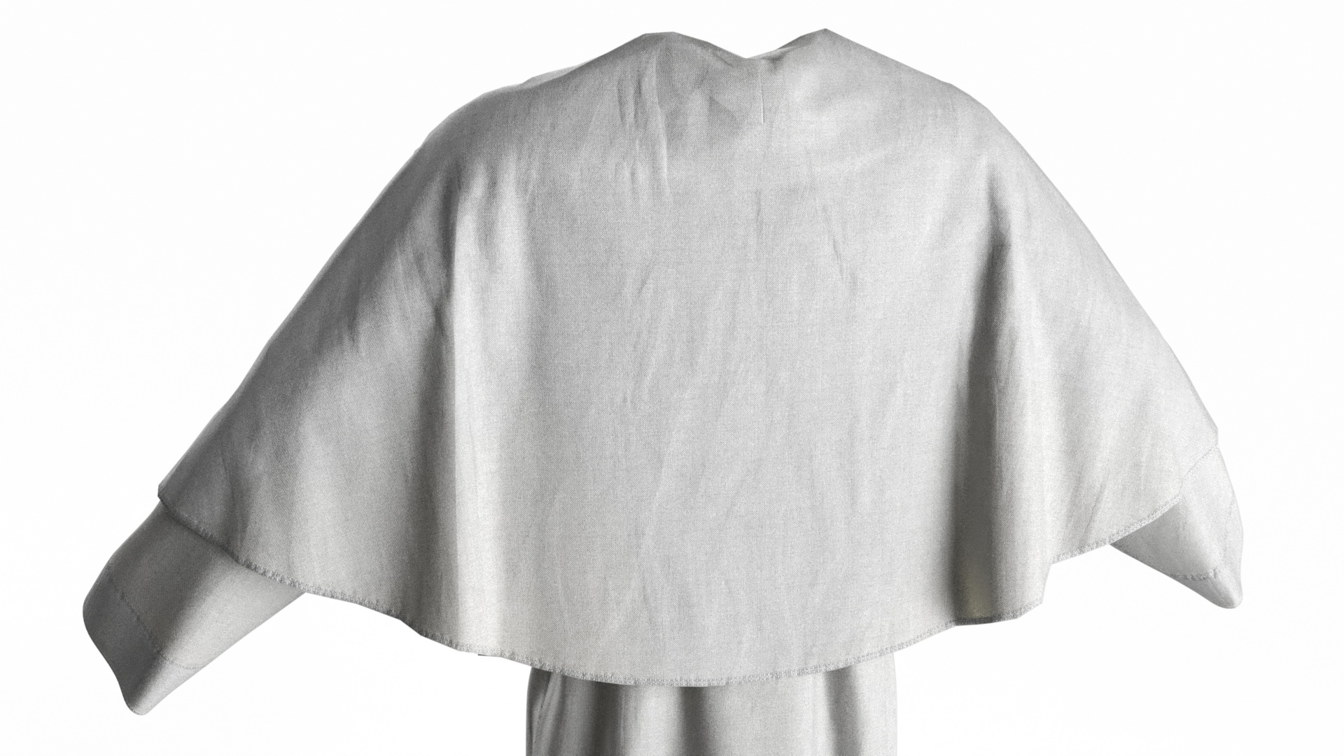 3D model Long Robe with Mantle and Belt