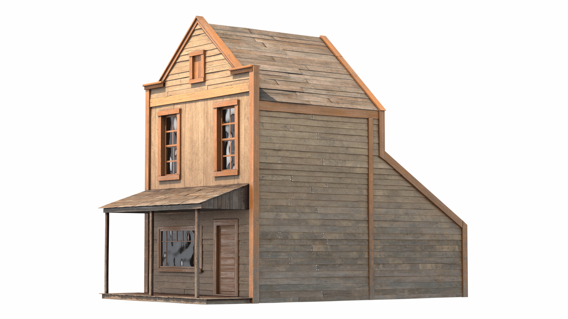 3D Western House With Terrace