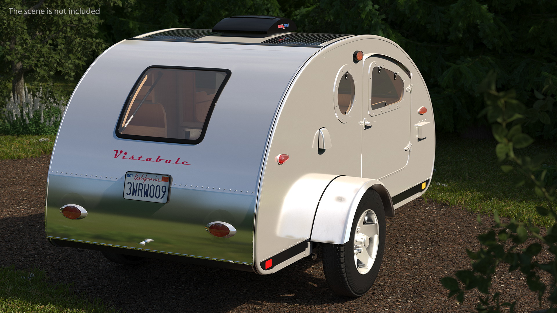 3D Metallic Vistabule Teardrop Camping Trailer model