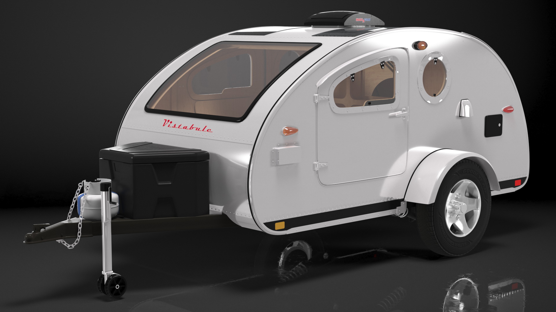 3D Metallic Vistabule Teardrop Camping Trailer model