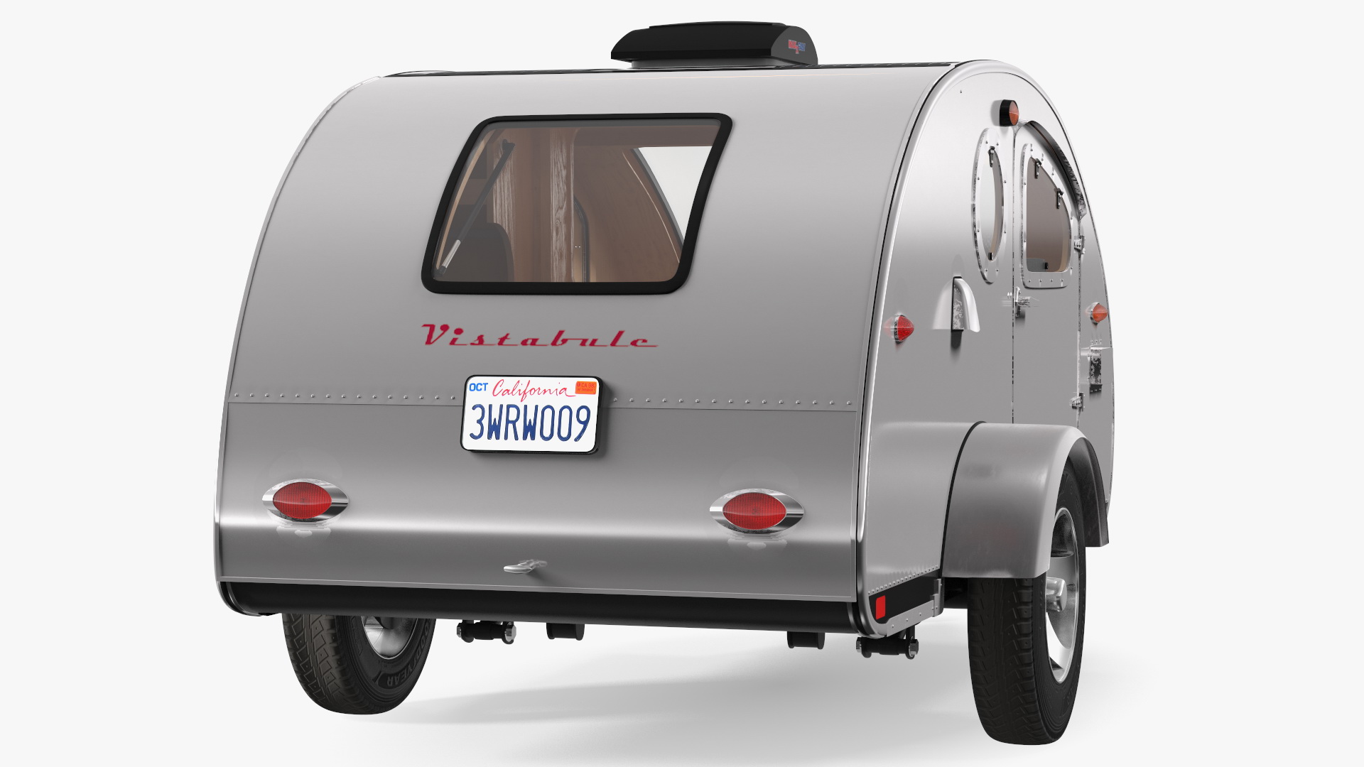 3D Metallic Vistabule Teardrop Camping Trailer model