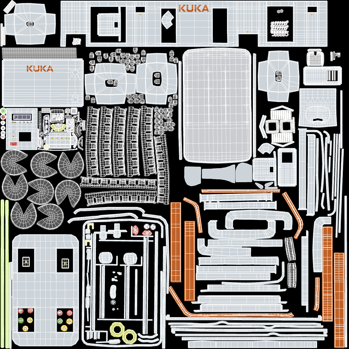 3D Mobile Remote Control for KUKA KMR Iiwa Rigged