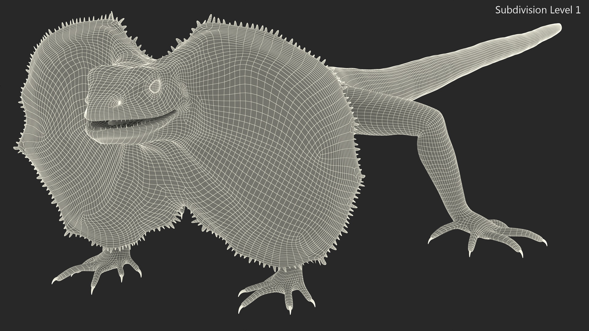 3D Frillneck Lizard Rigged model