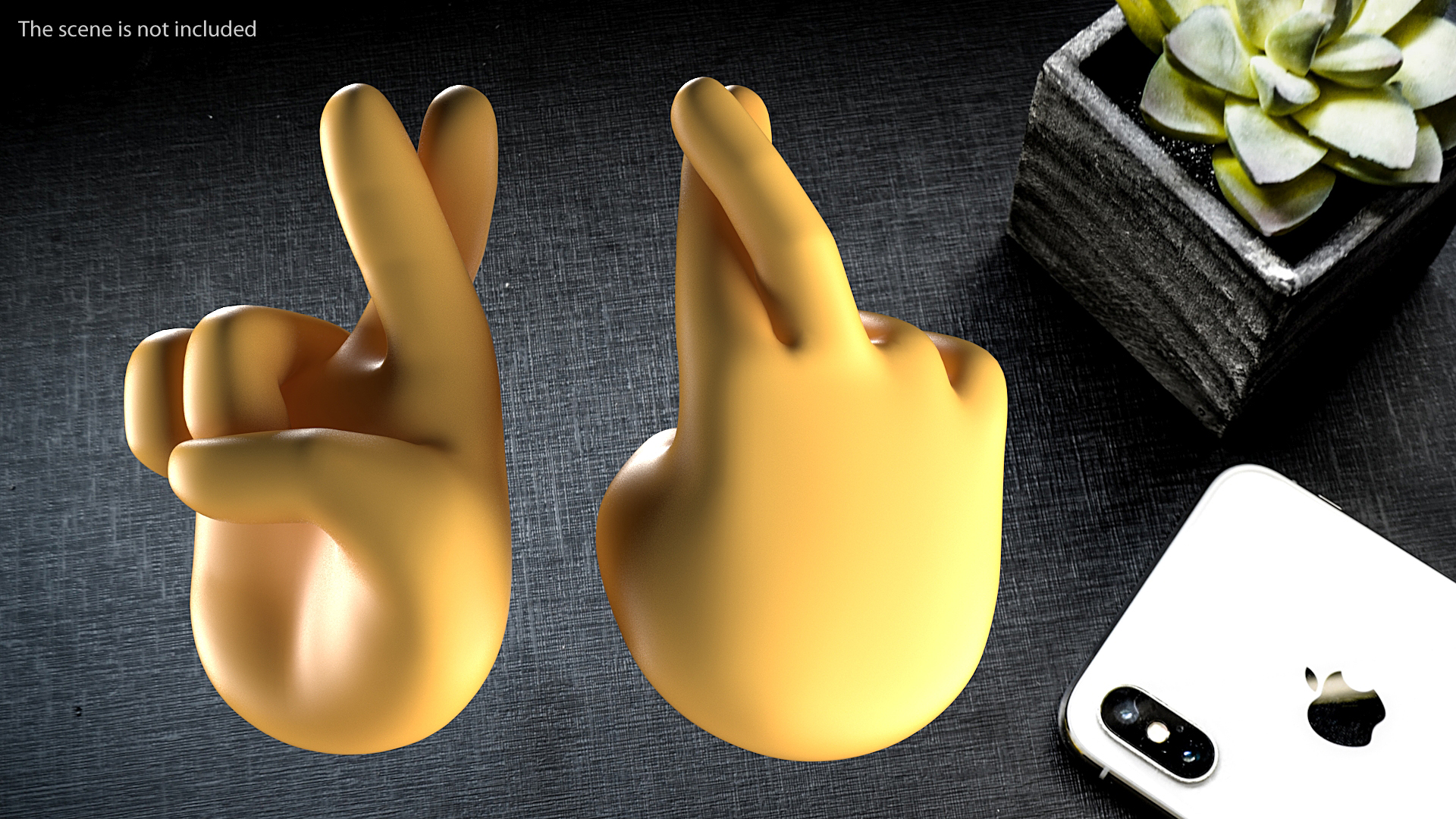 3D Crossed Fingers Emoji