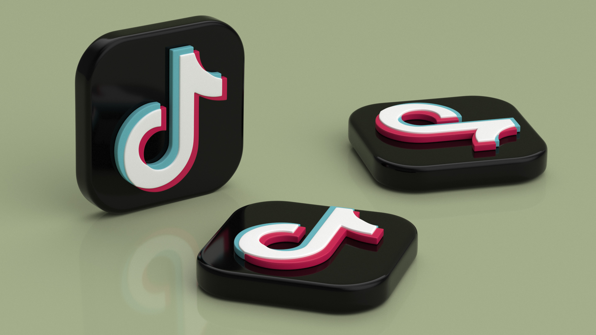 TikTok Social Media Icon 3D model