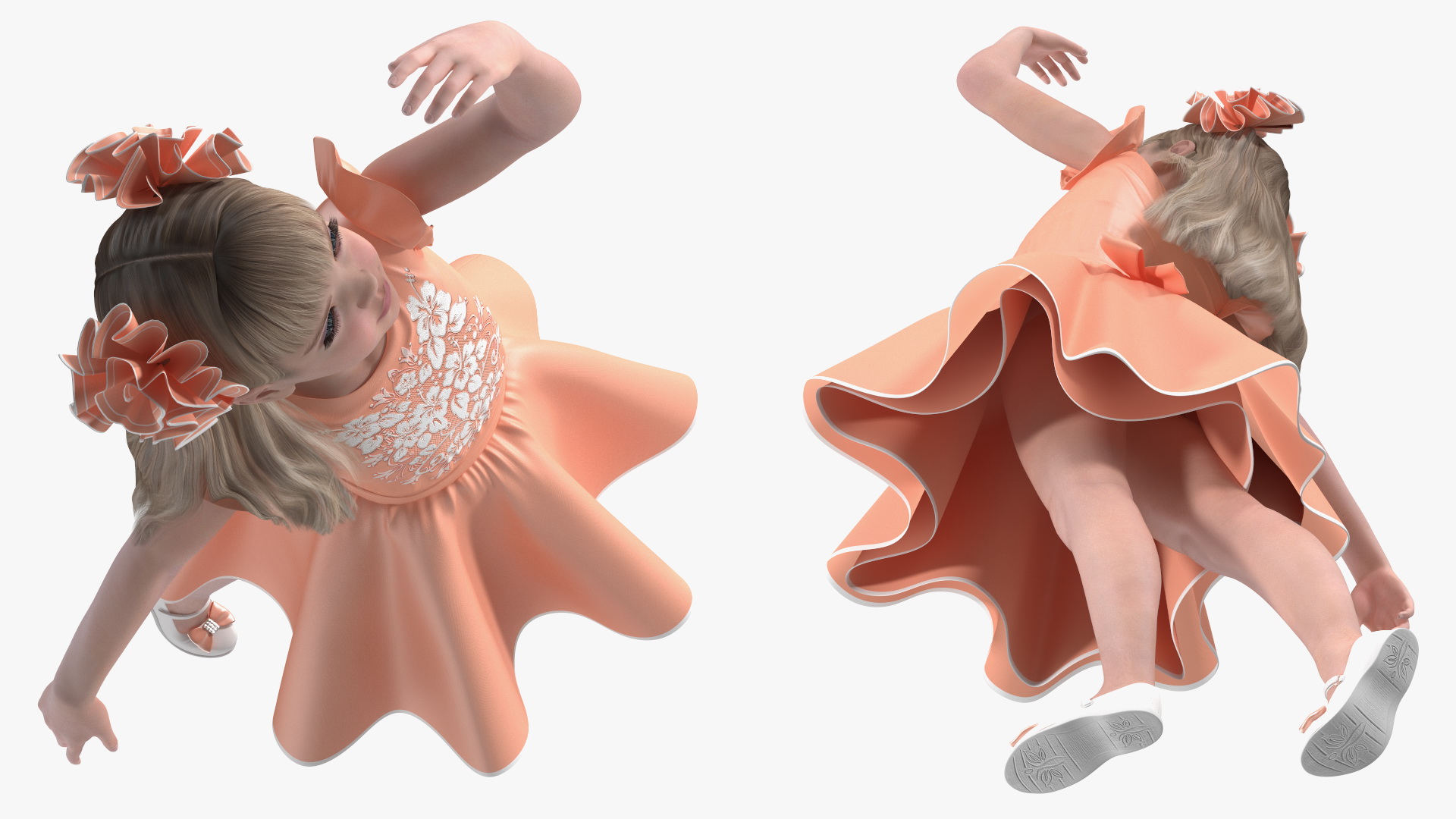 3D Dancing Child Girl model