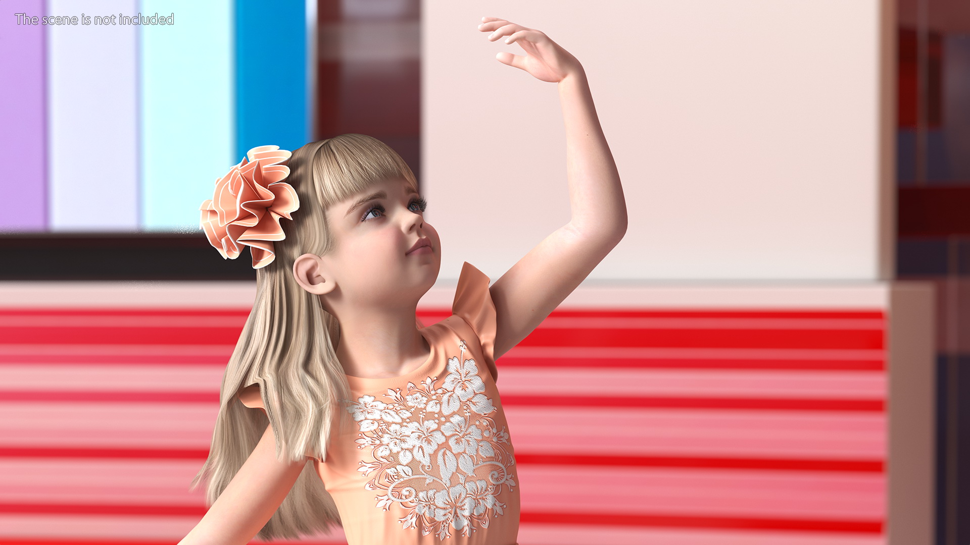 3D Dancing Child Girl model