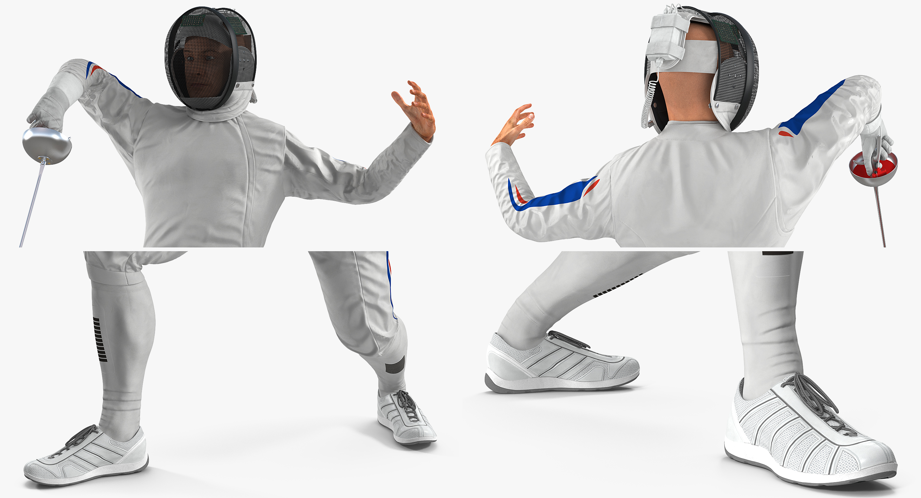 Fencer Defence Pose 3D model