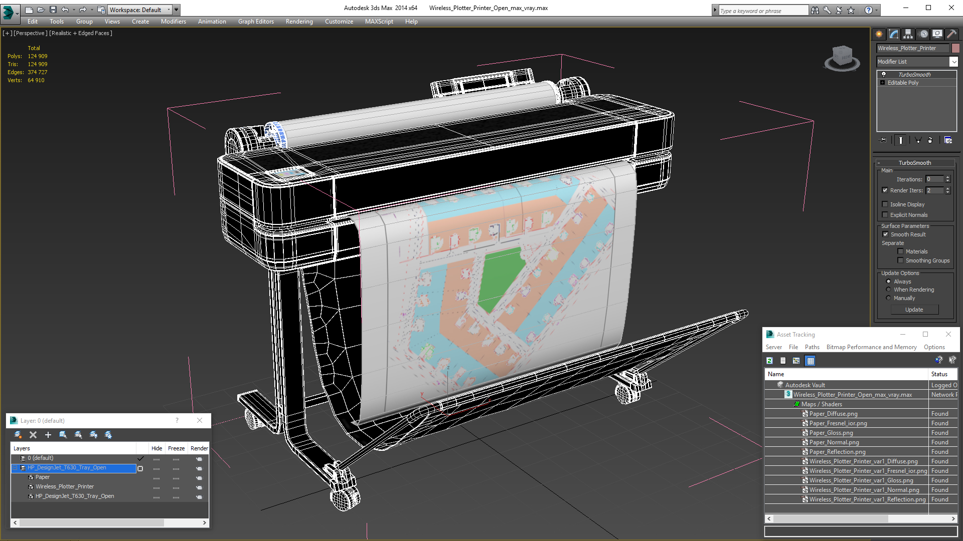 Wireless Plotter Printer Open 3D model