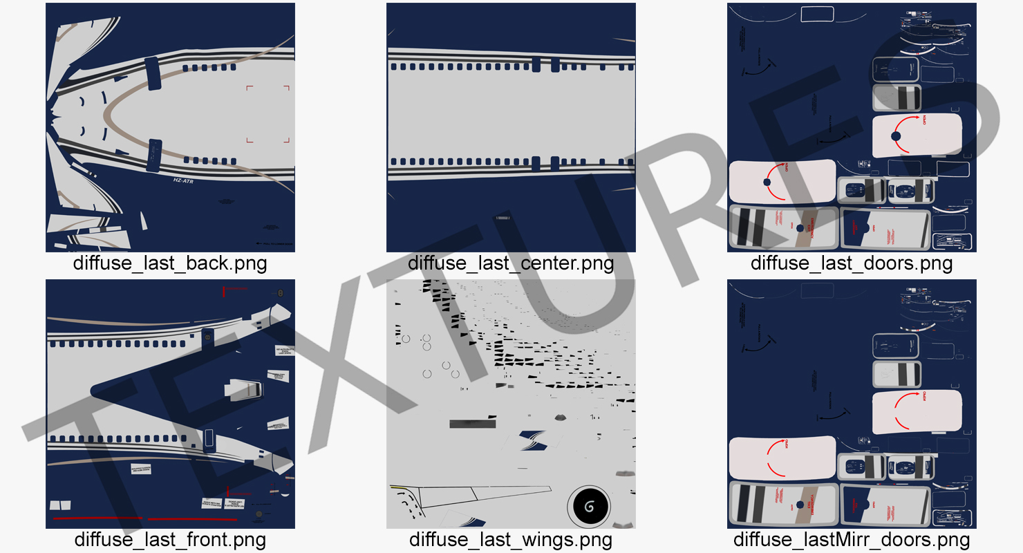 Boeing 737 900 Generic Rigged 3D model