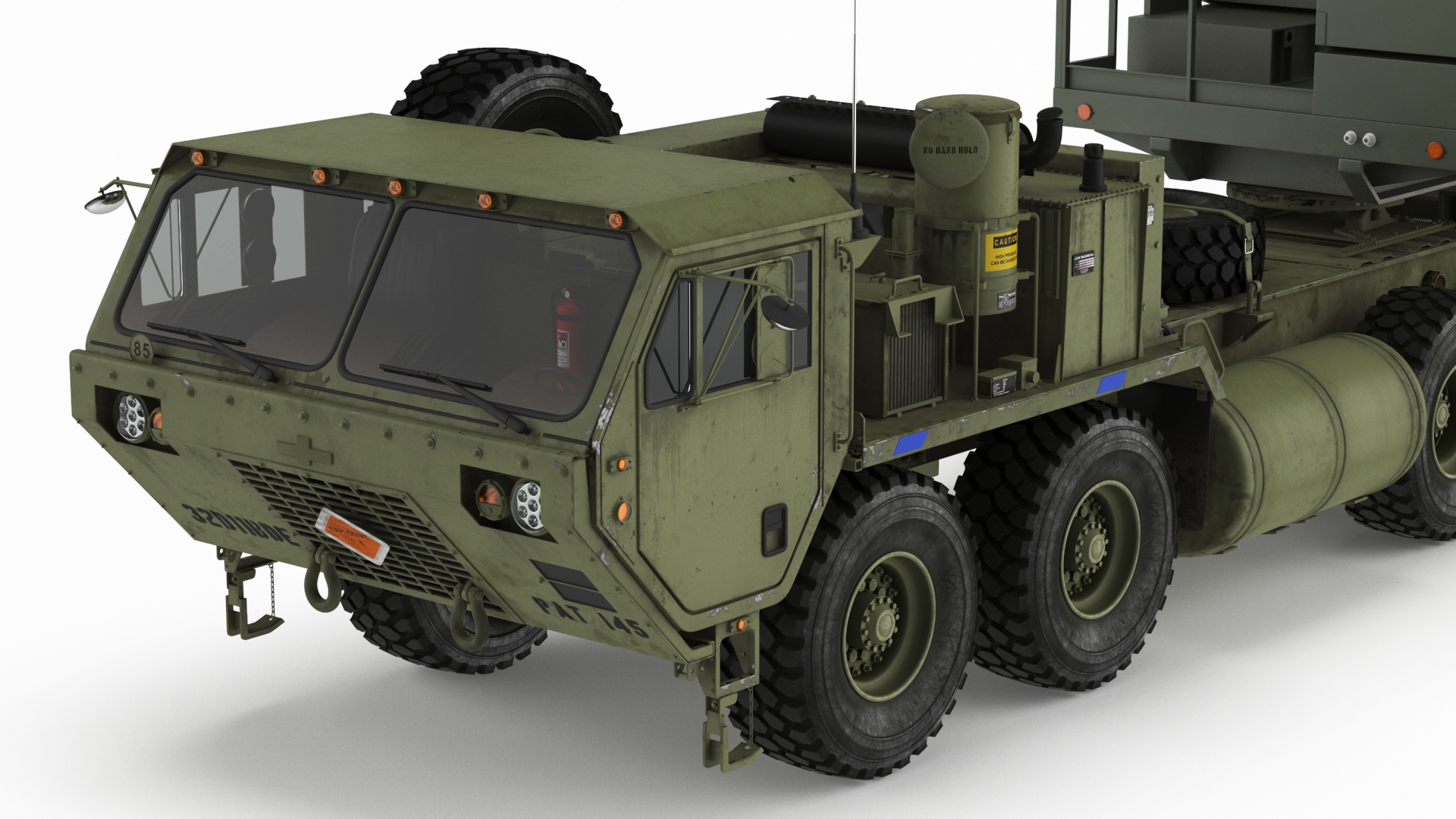 3D Truck M983 with Missile Launcher on Alert