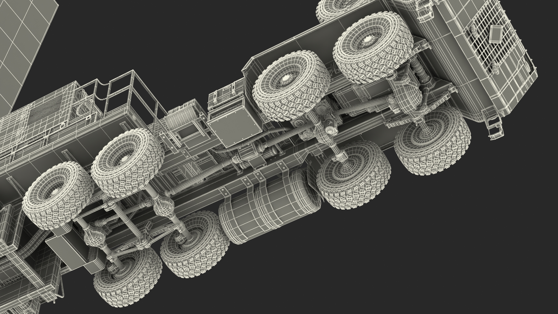 3D Truck M983 with Missile Launcher on Alert