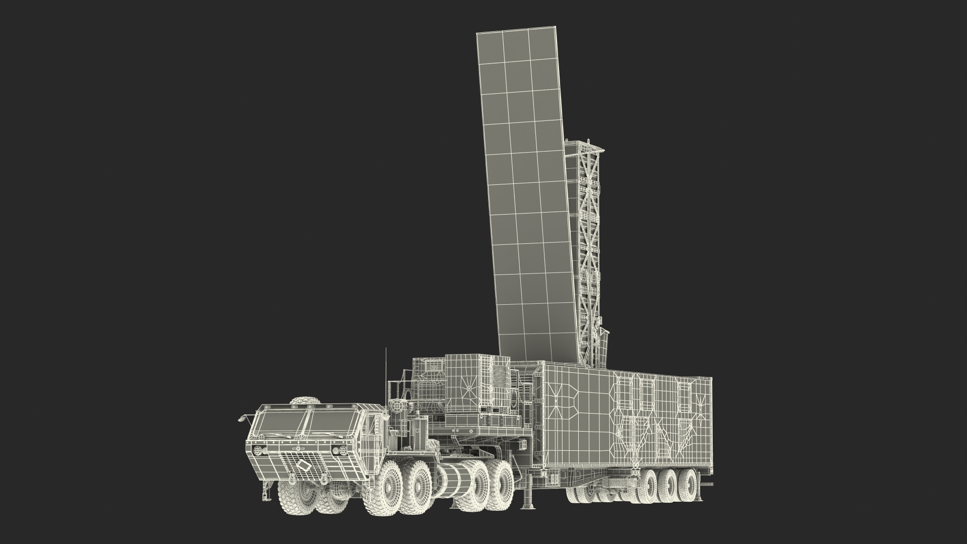 3D Truck M983 with Missile Launcher on Alert