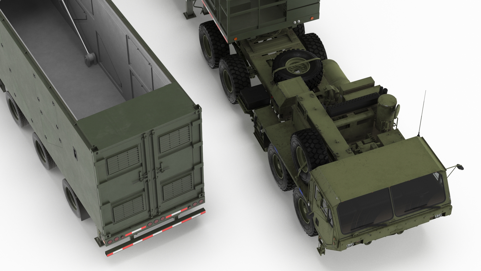 3D Truck M983 with Missile Launcher on Alert