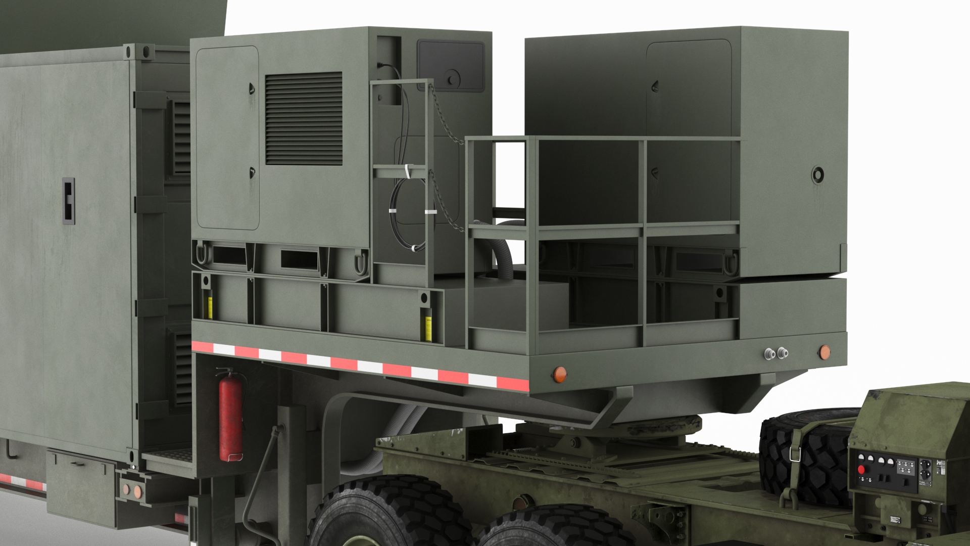 3D Truck M983 with Missile Launcher on Alert