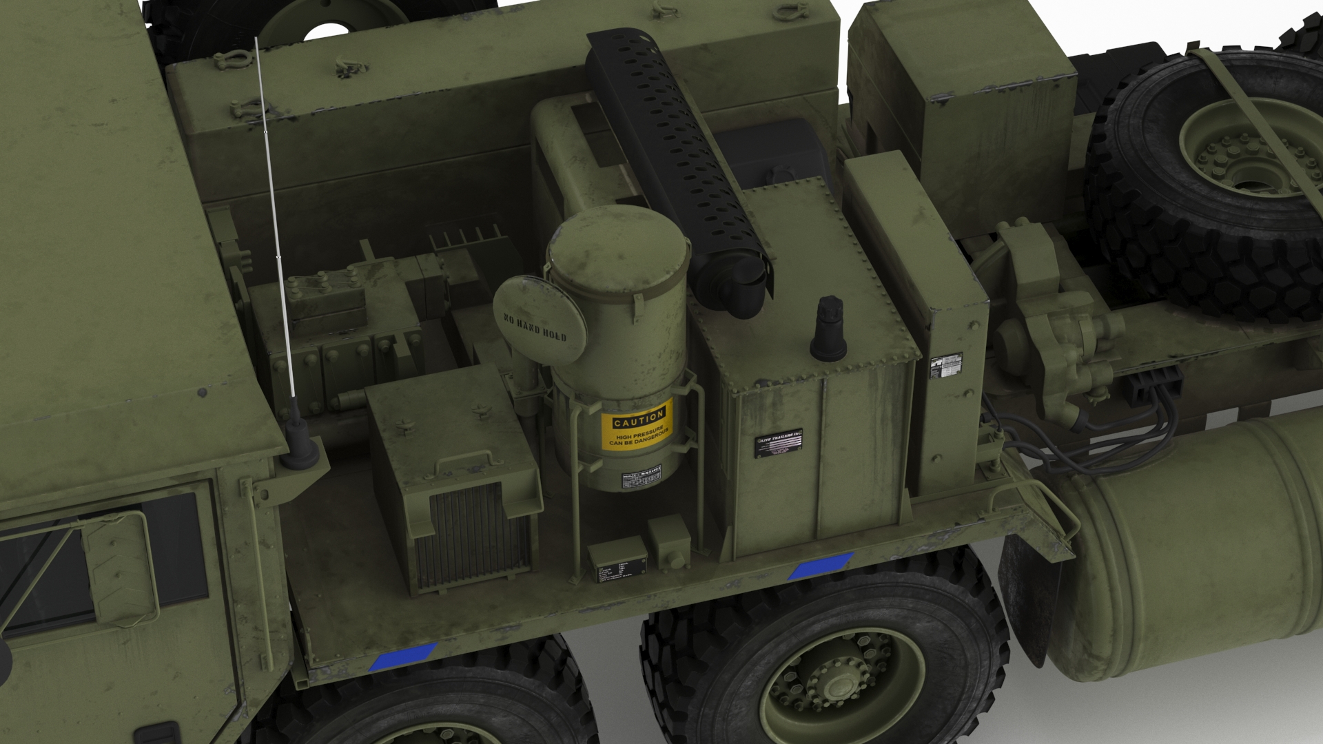 3D Truck M983 with Missile Launcher on Alert