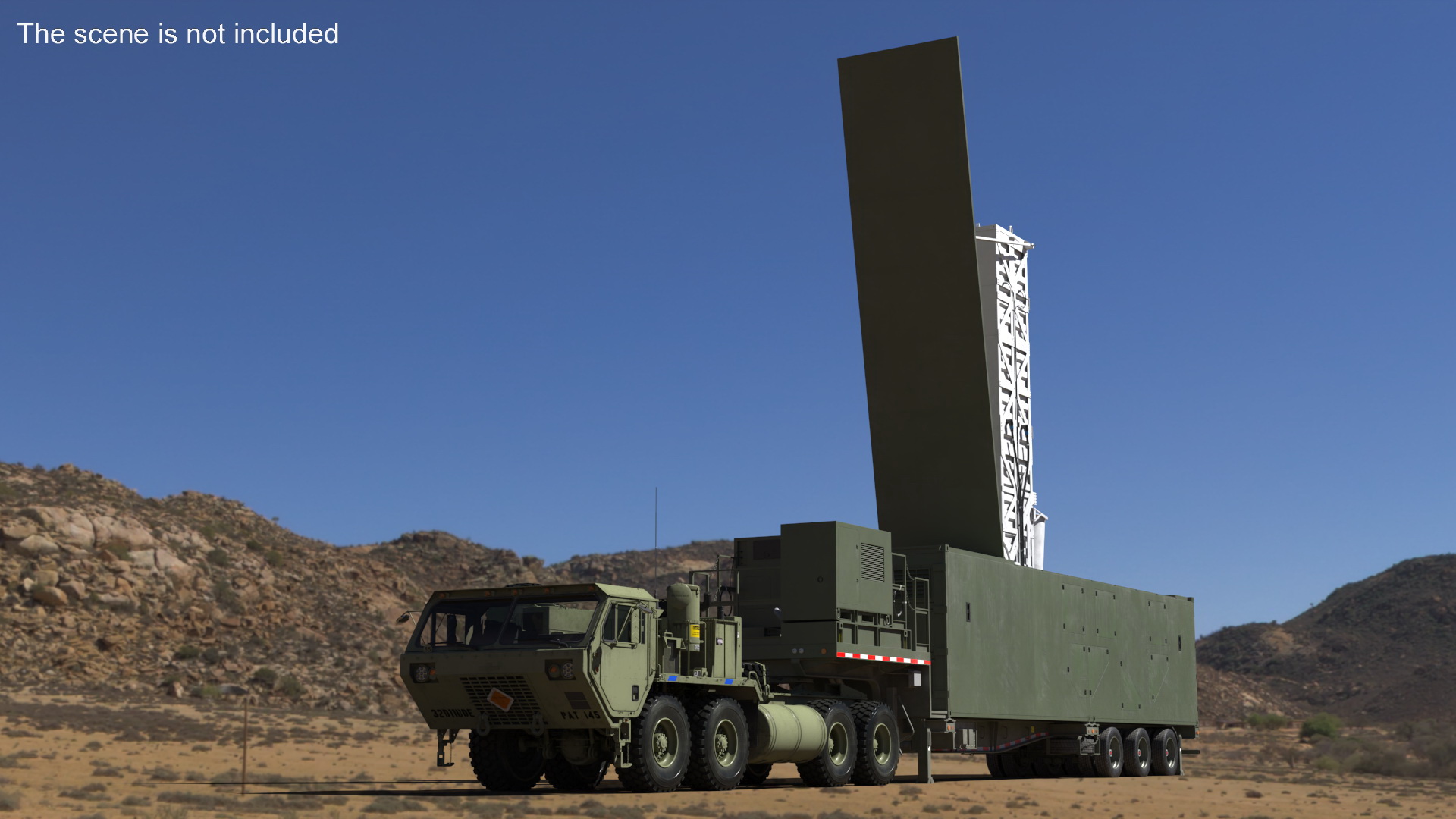 3D Truck M983 with Missile Launcher on Alert