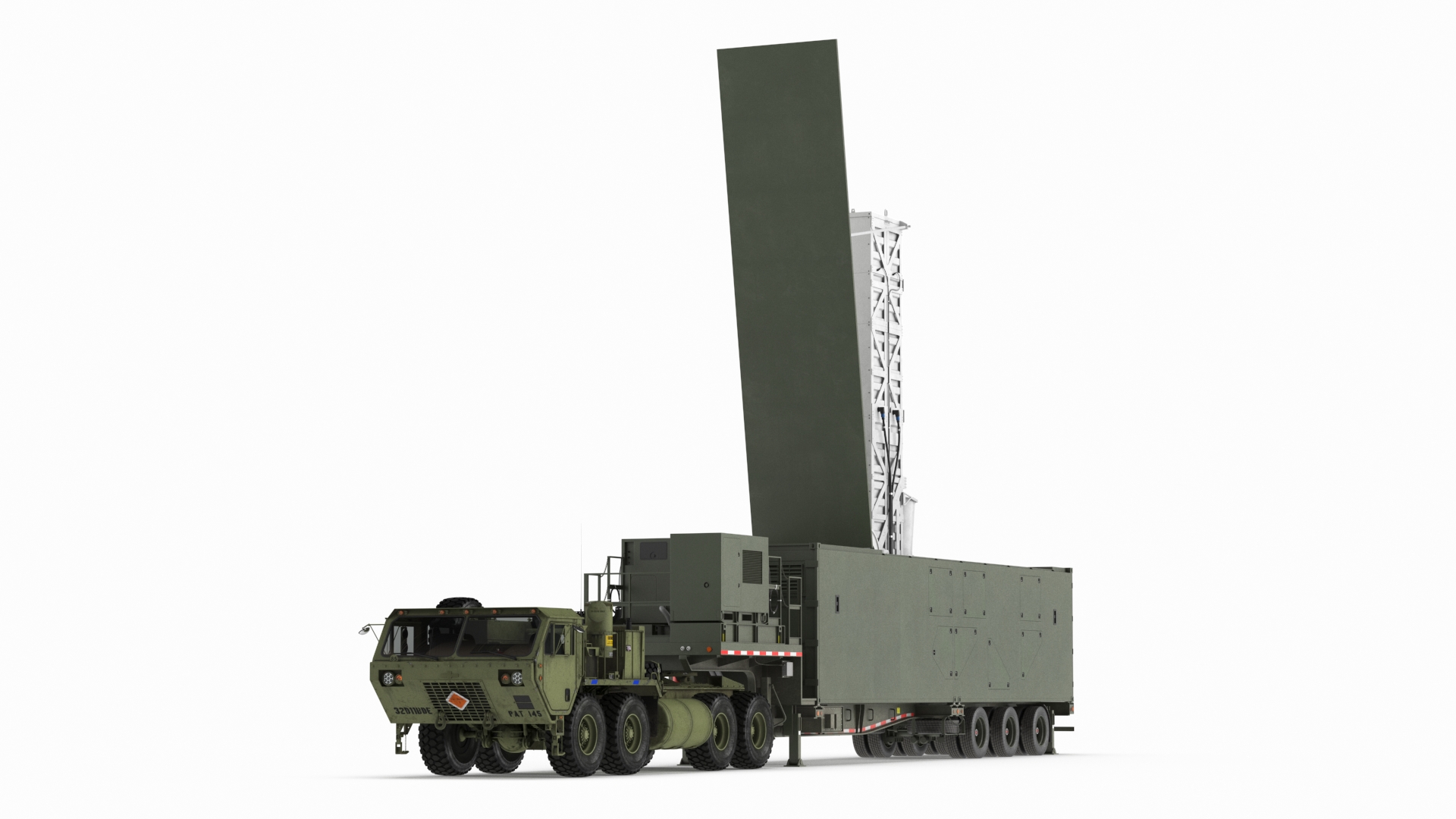 3D Truck M983 with Missile Launcher on Alert