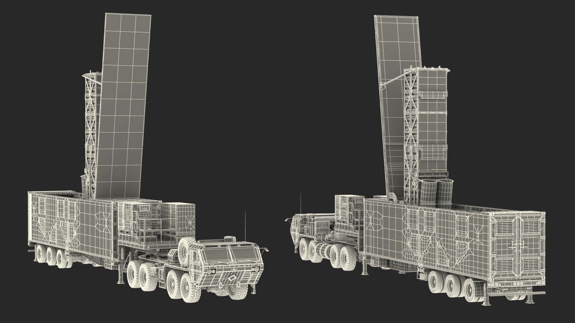 3D Truck M983 with Missile Launcher on Alert