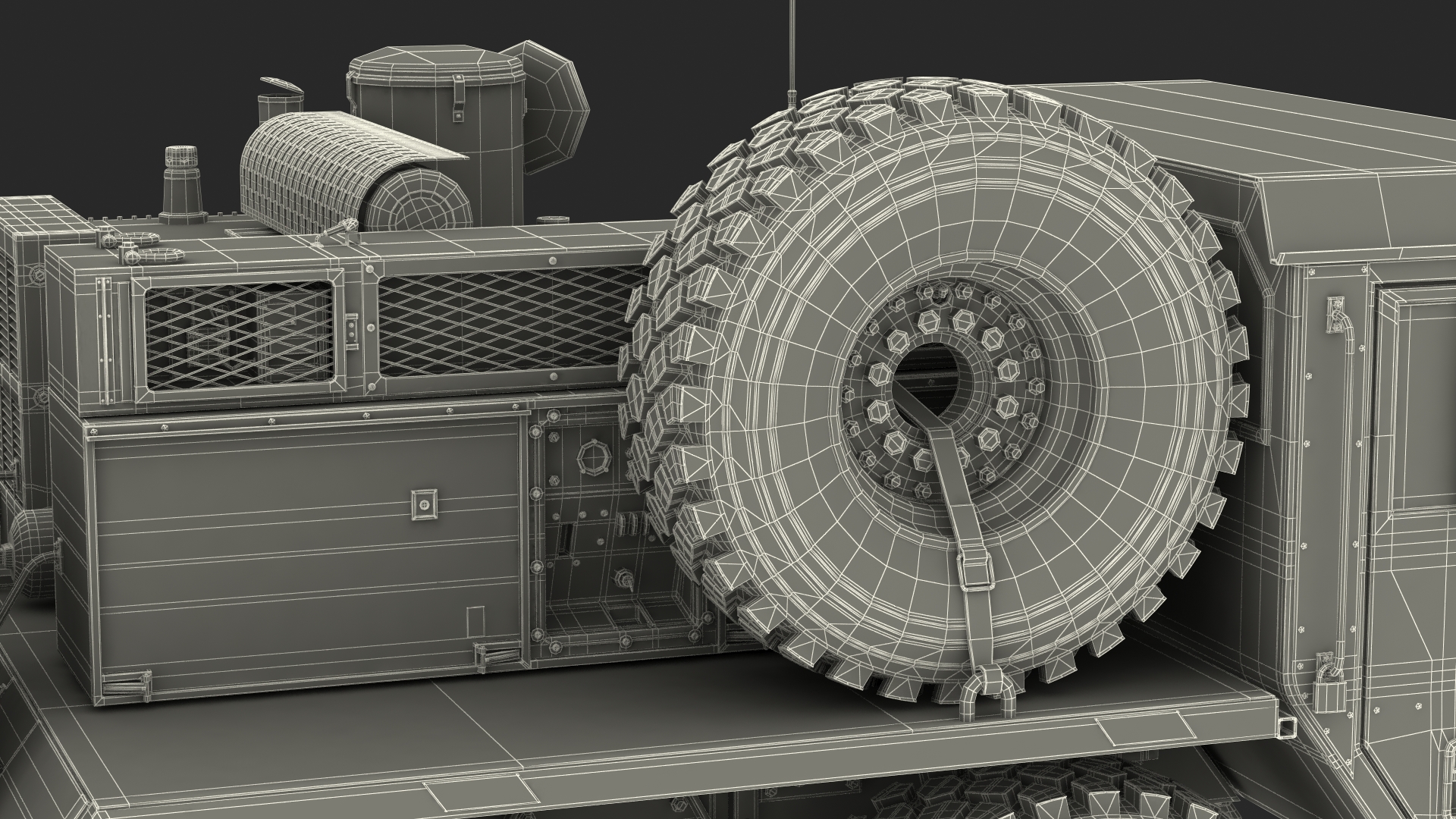 3D Truck M983 with Missile Launcher on Alert