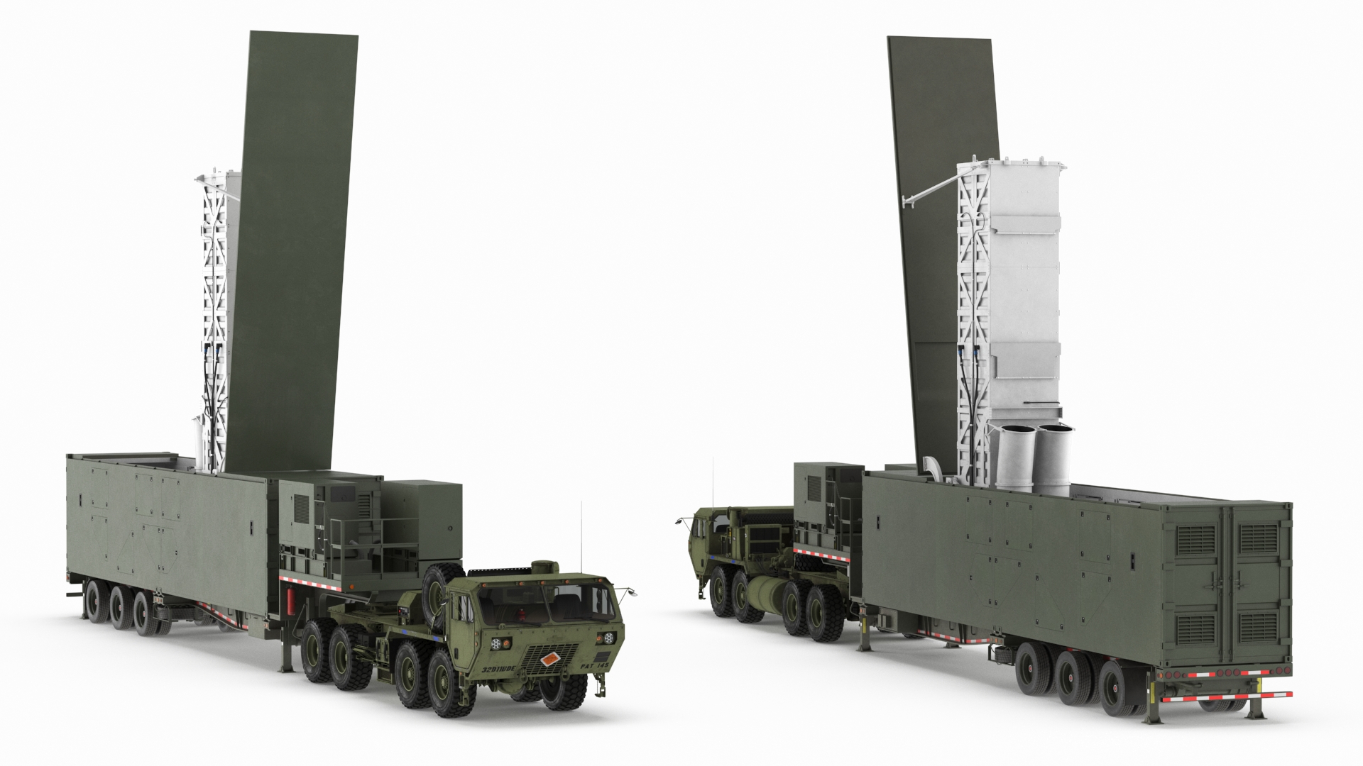 3D Truck M983 with Missile Launcher on Alert