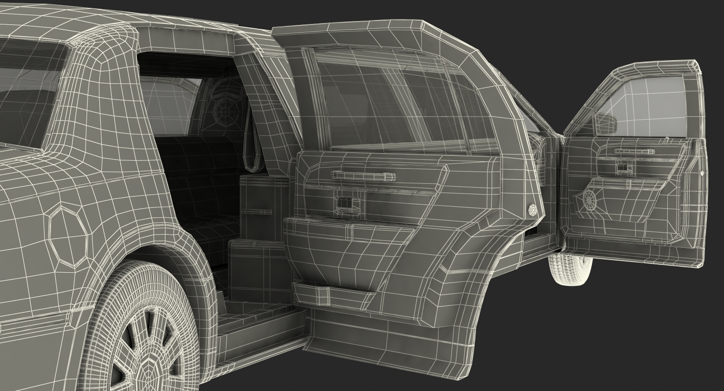 3D Limousine Generic Black model