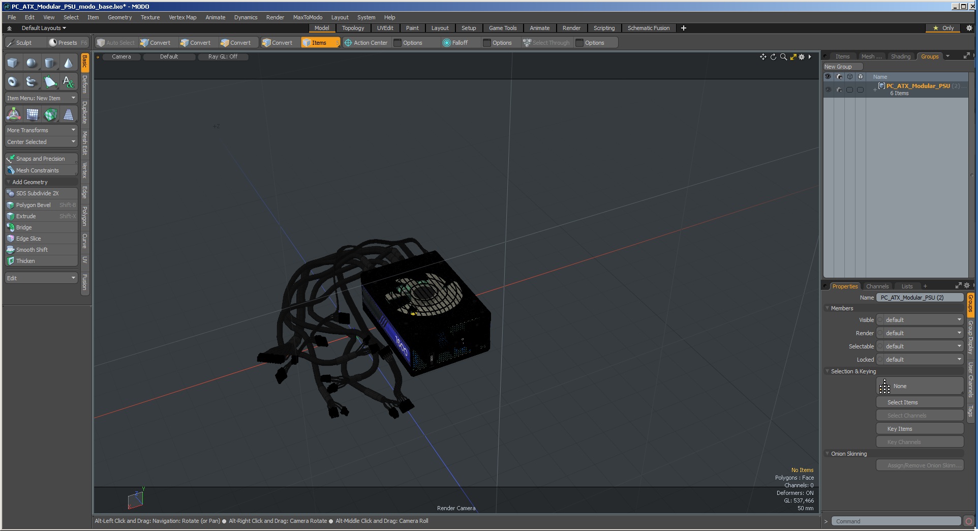 3D PC ATX Modular PSU model