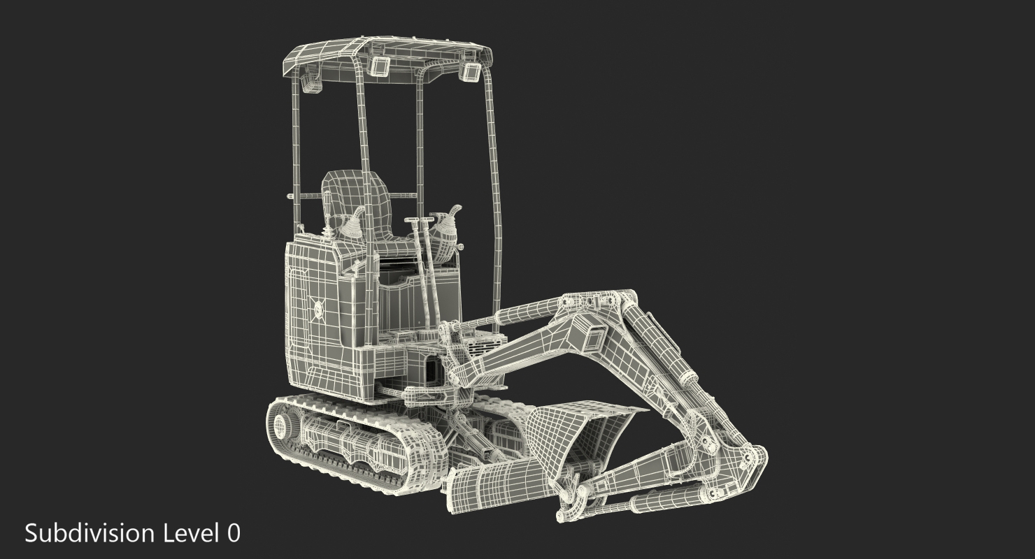 Mini Excavator Generic 3D