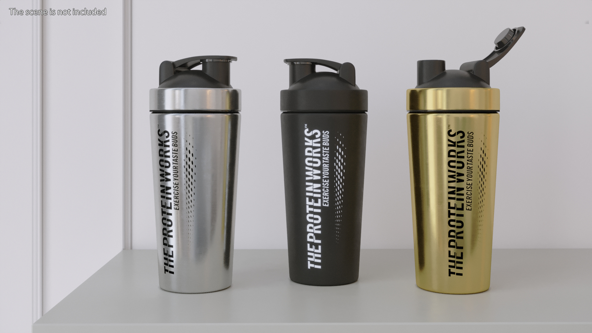 3D model The Protein Works Black n Gold Protein Shaker