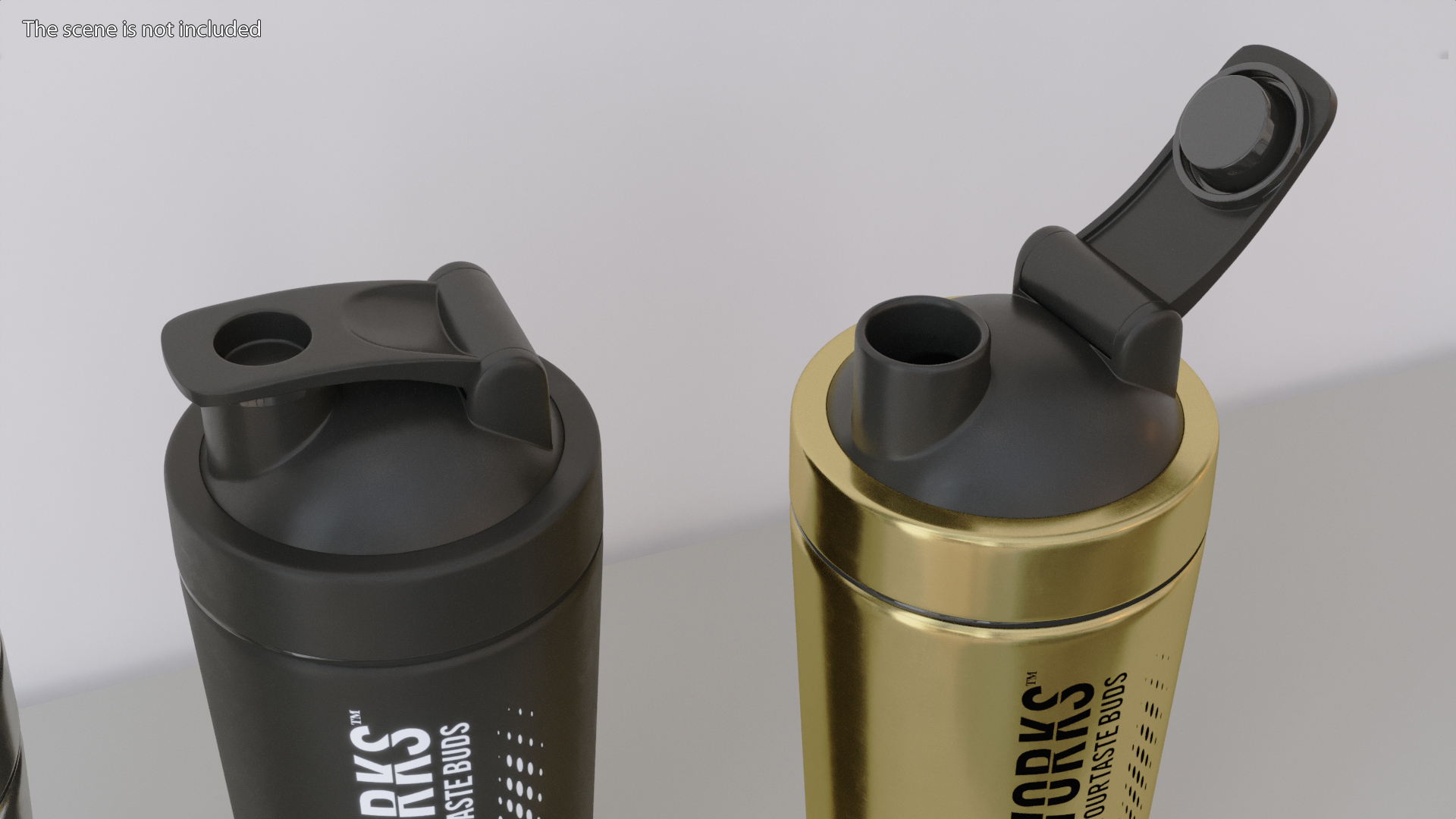 3D model The Protein Works Black n Gold Protein Shaker