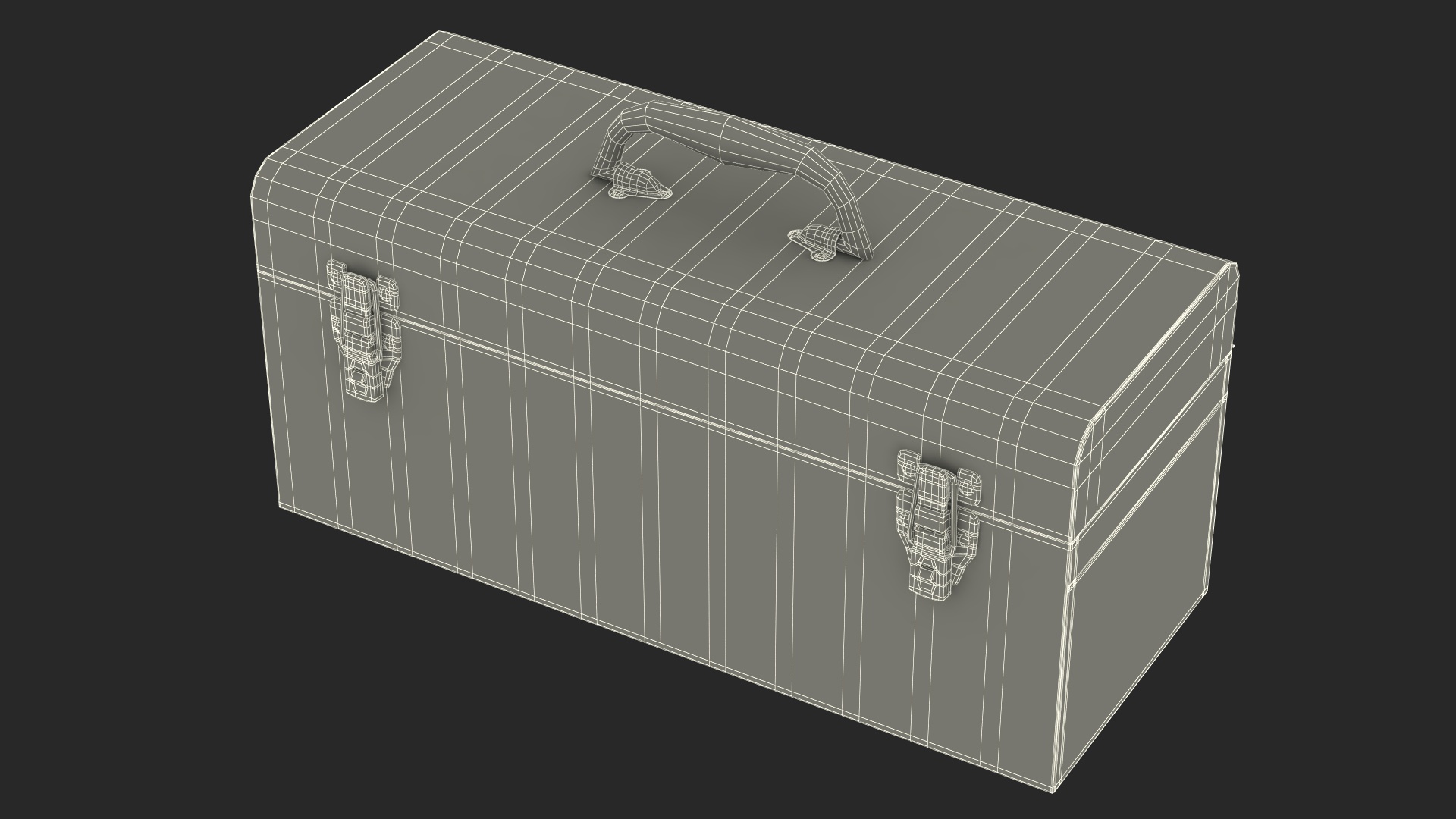 Sturdy Toolbox Red Open Empty 3D model