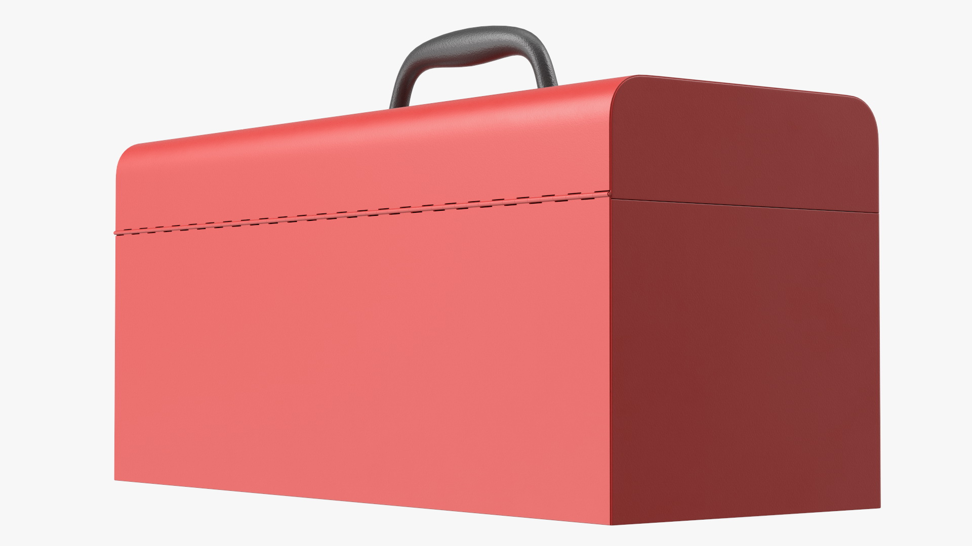 Sturdy Toolbox Red Open Empty 3D model