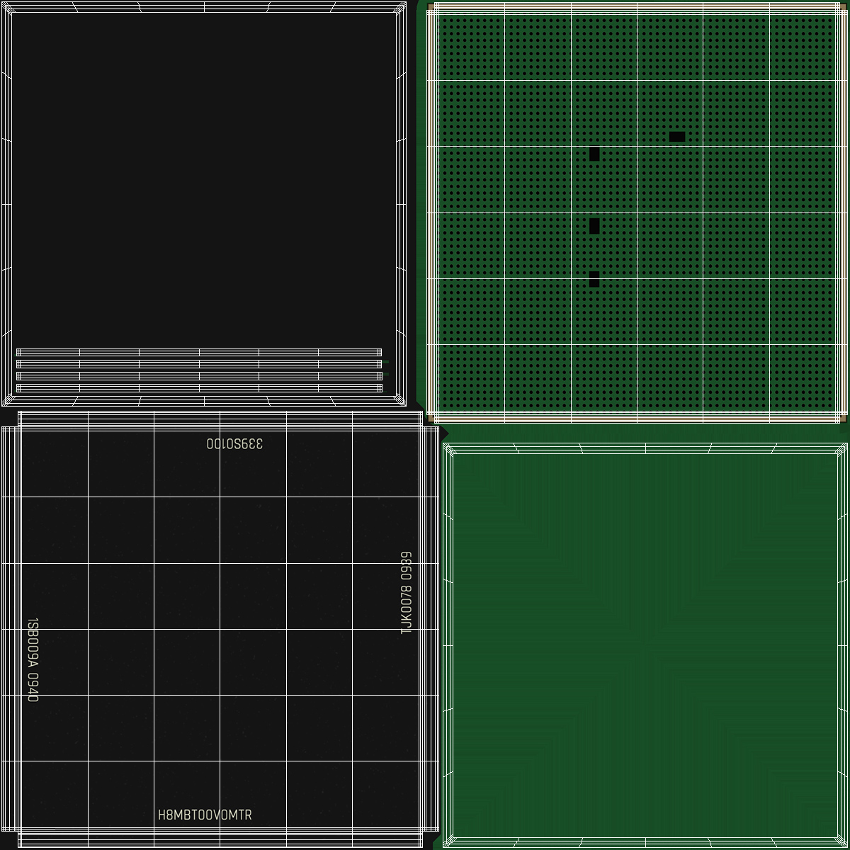 3D model BGA Multicore System on a Chip