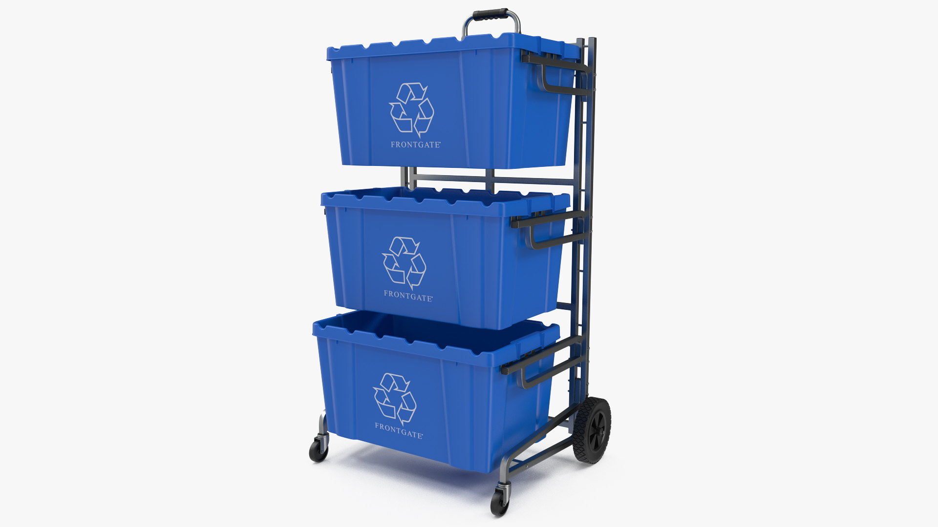 Frontgate Recycling Cart with Bins 3D model