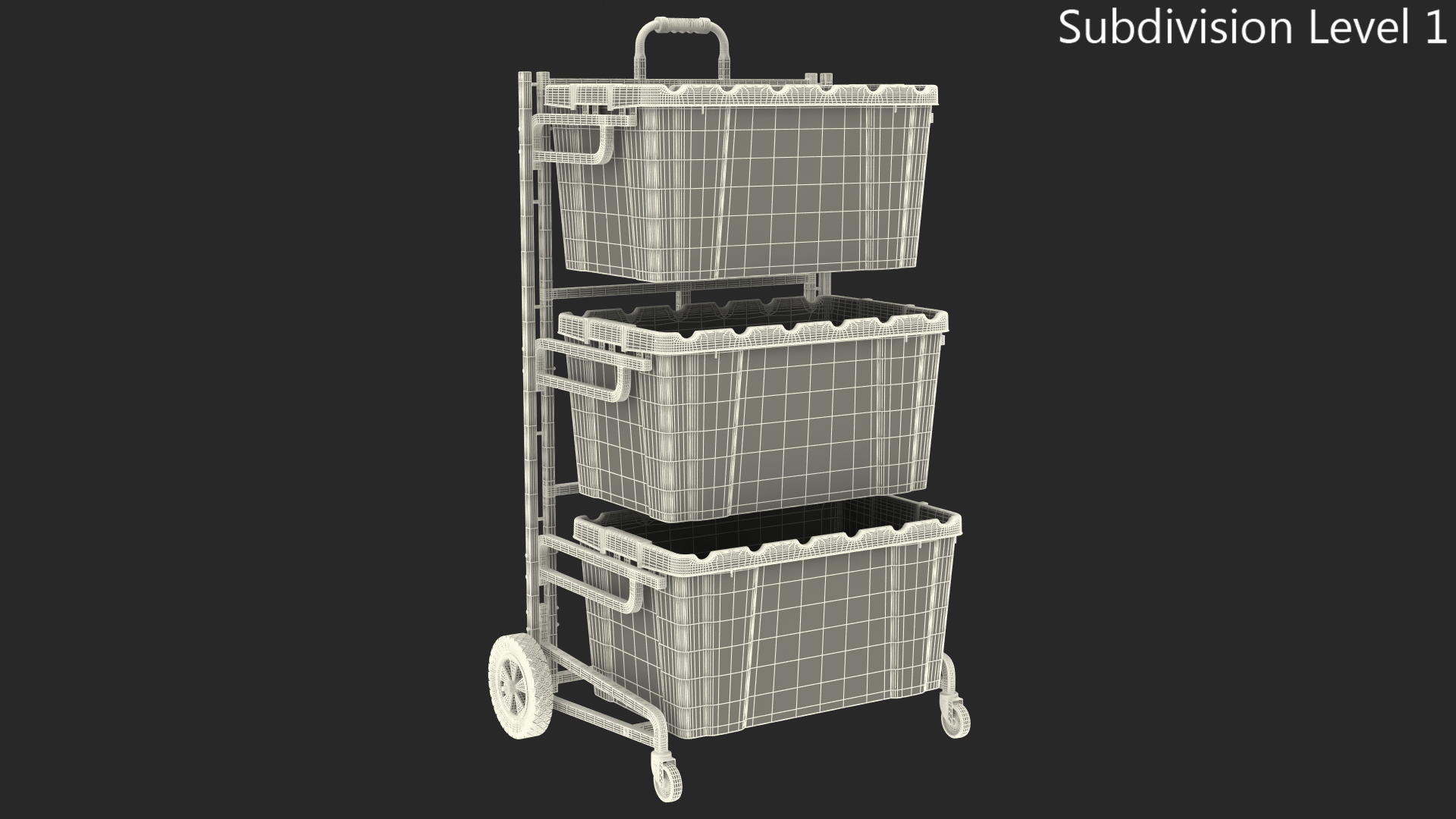 Frontgate Recycling Cart with Bins 3D model