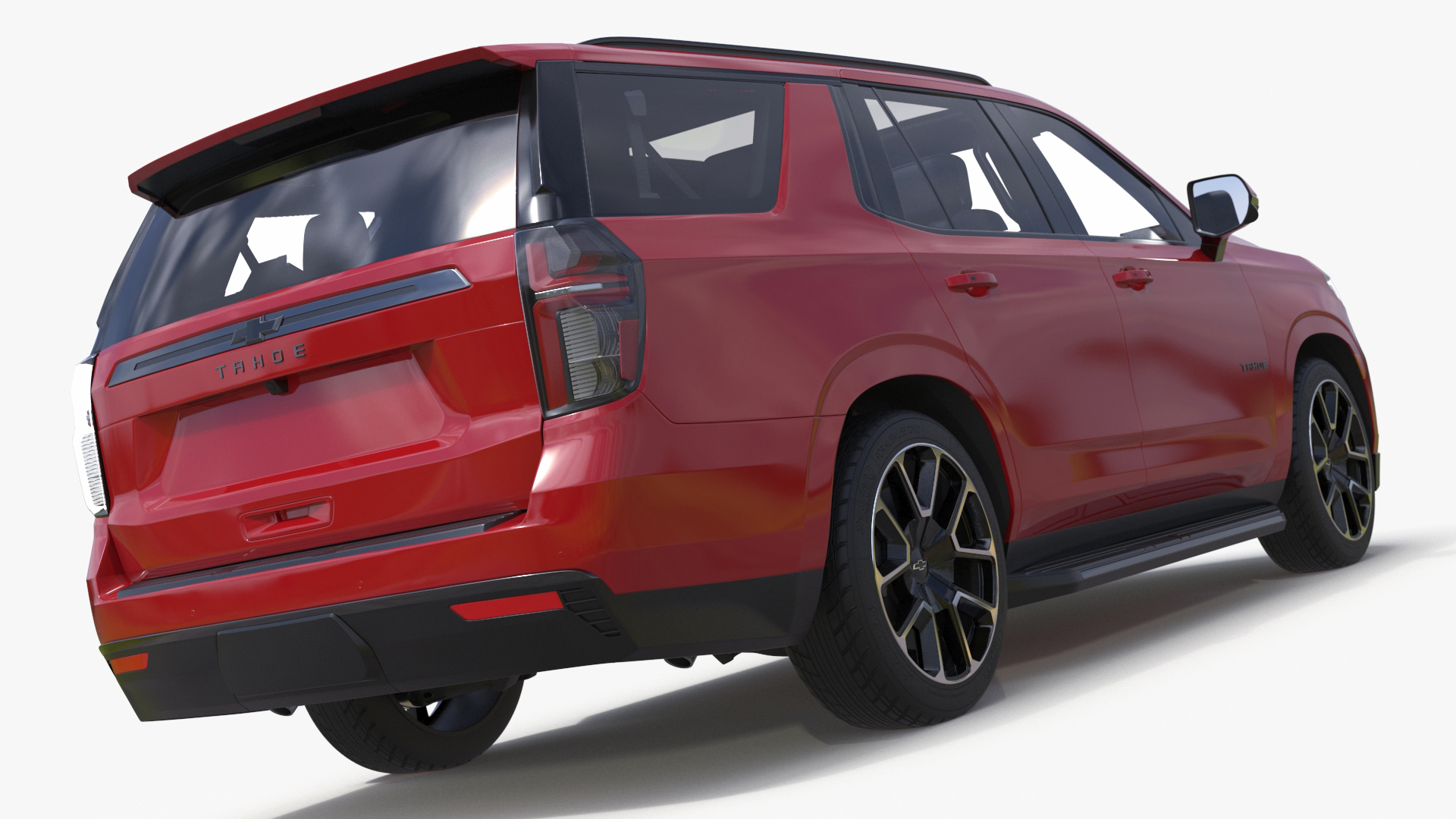 3D Red SUV Chevrolet Tahoe 2024 model