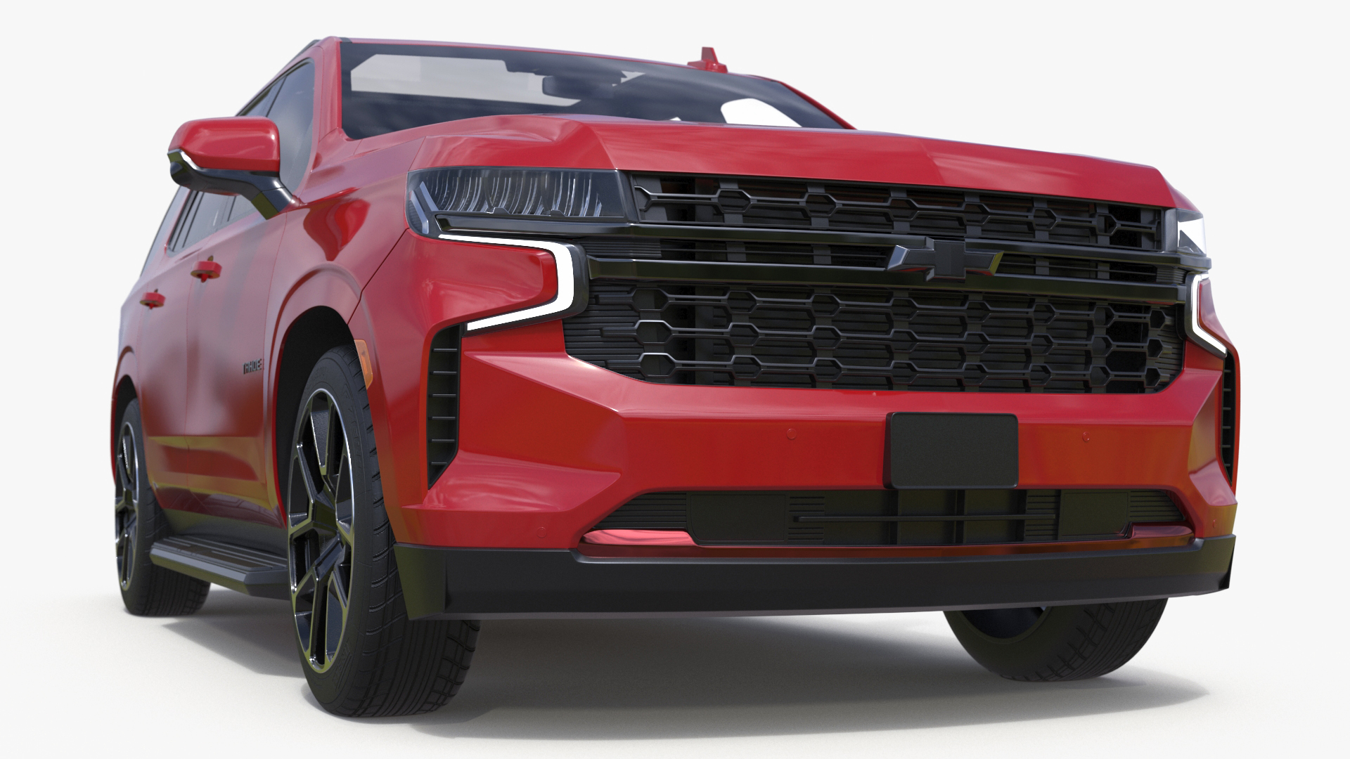 3D Red SUV Chevrolet Tahoe 2024 model