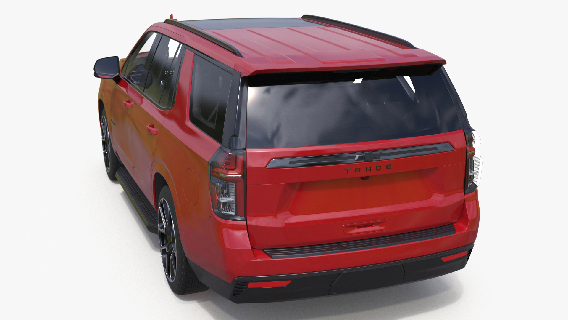 3D Red SUV Chevrolet Tahoe 2024 model